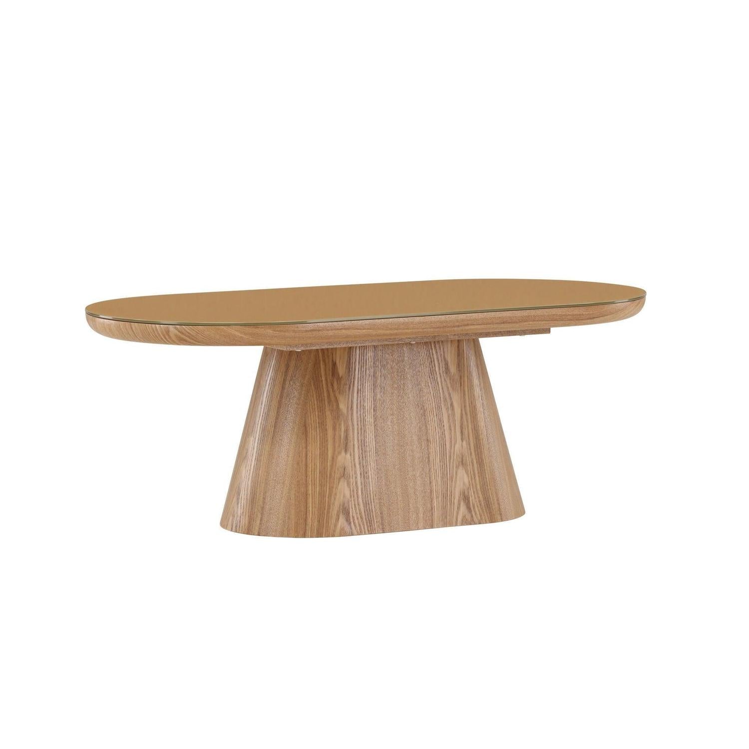 Couchtisch Castor Oval 120cm - Braun-Couchtische-Venture Home-le canapé