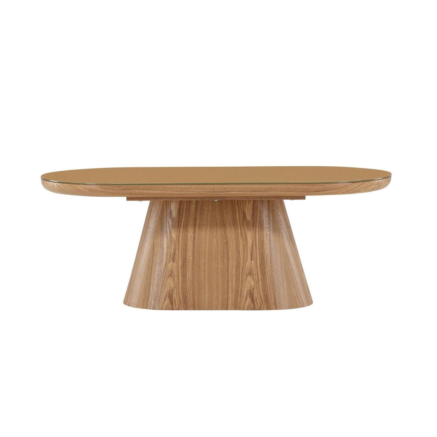 Couchtisch Castor Oval 120cm - Braun-Couchtische-Venture Home-le canapé