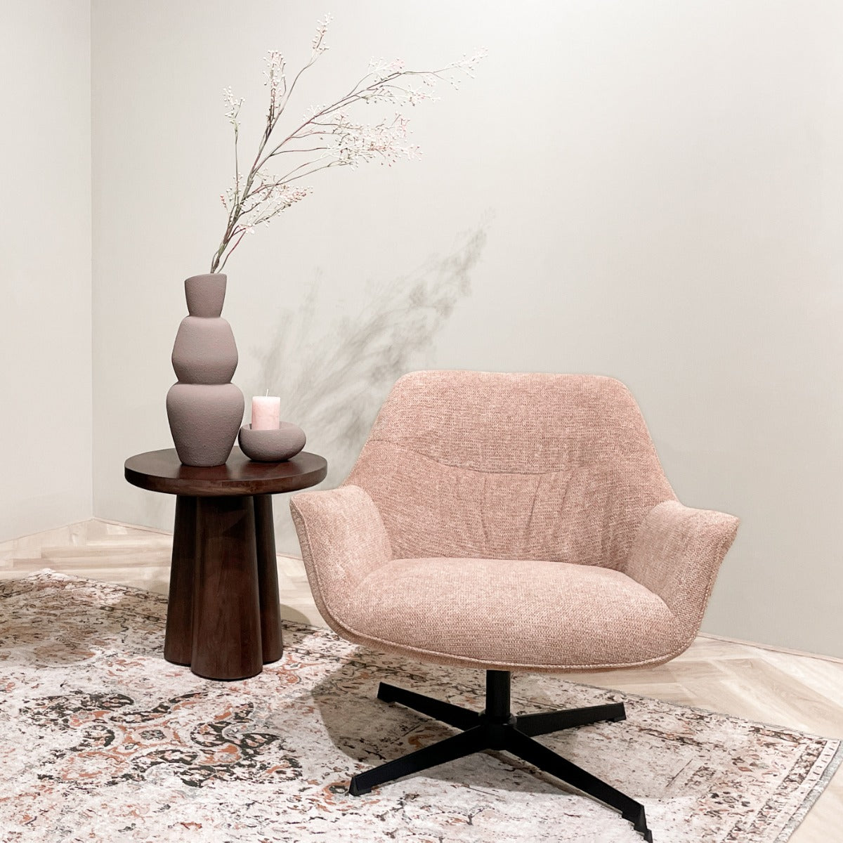 Couchtisch Clubs aus Mangoholz Ø50cm - Braun-Couchtische-Livingfurn-le canapé