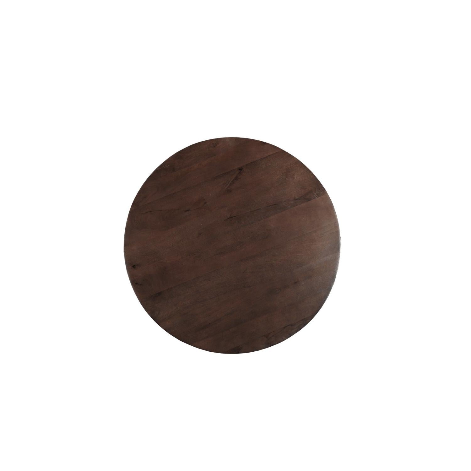 Couchtisch Clubs aus Mangoholz Ø50cm - Braun-Couchtische-Livingfurn-le canapé