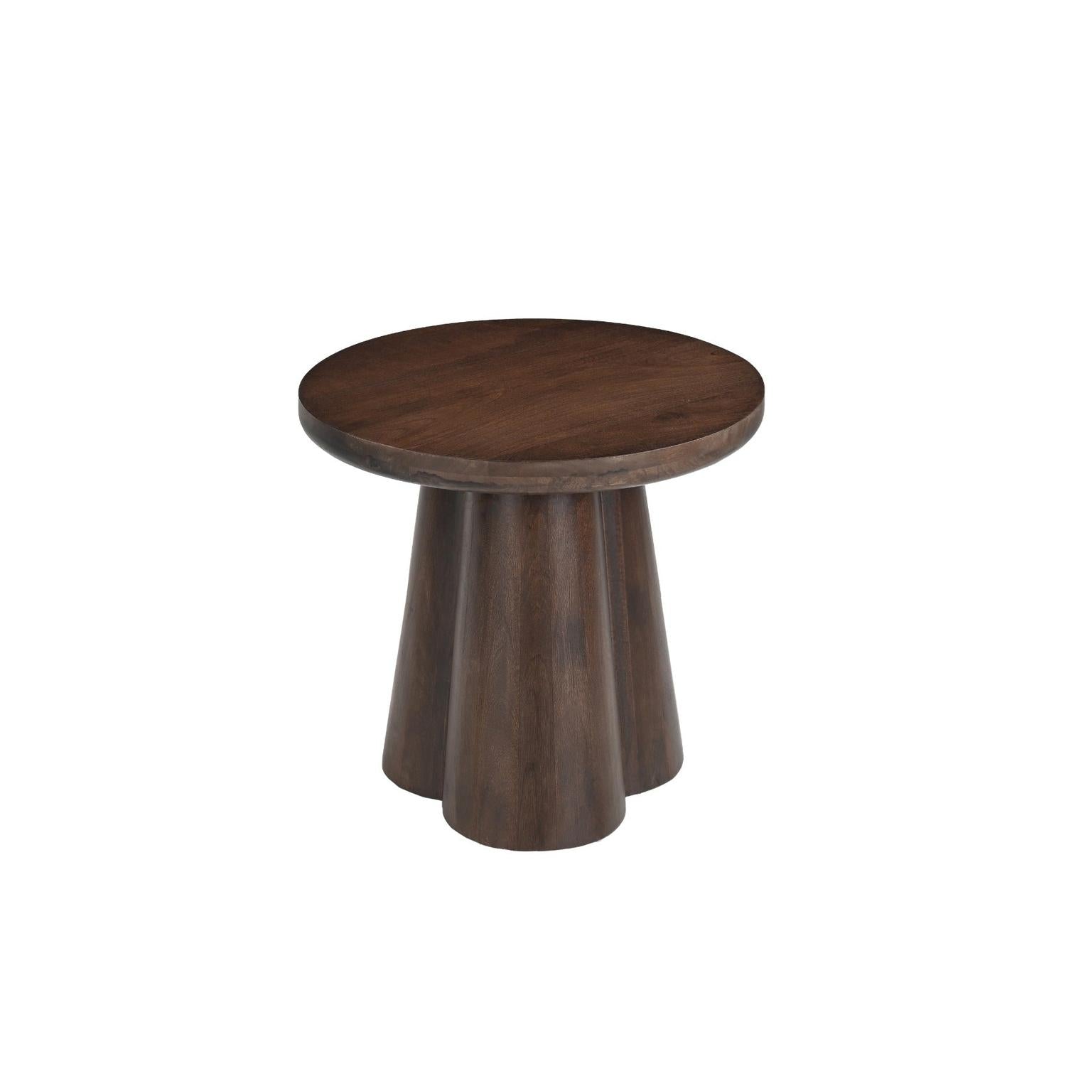 Couchtisch Clubs aus Mangoholz Ø50cm - Braun-Couchtische-Livingfurn-le canapé