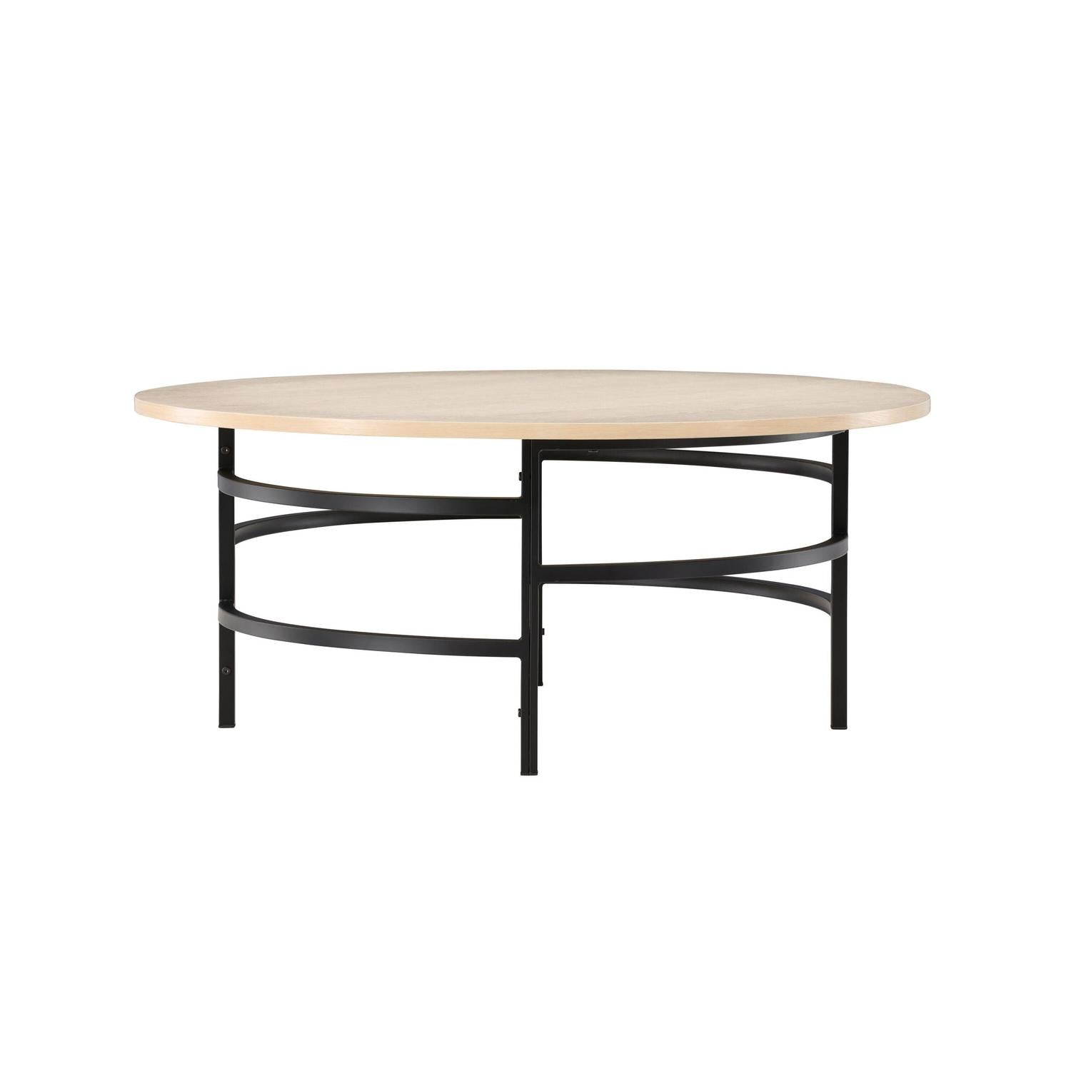 Couchtisch Copenhagen Ø100cm - Cremeweiß/Schwarz-Couchtisch-Venture Home-le canapé