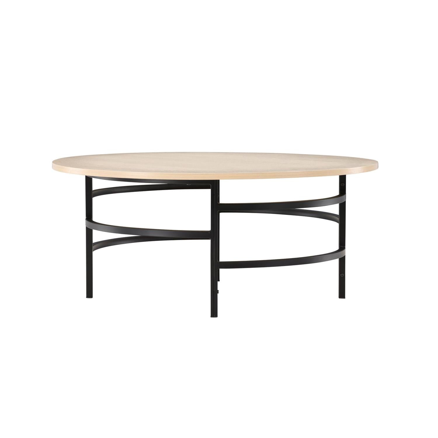 Couchtisch Copenhagen Ø100cm - Cremeweiß/Schwarz-Couchtisch-Venture Home-le canapé