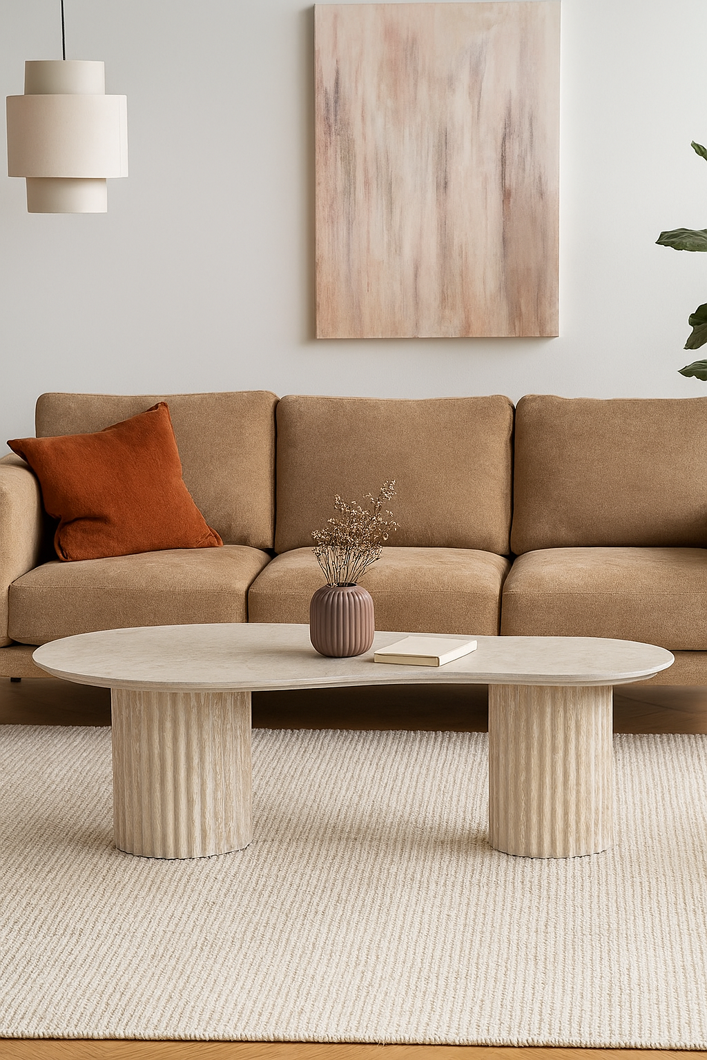 Couchtisch Craft mit Keramik-Platte - Travertin Optik-Couchtische-Pole To Pole-le canapé