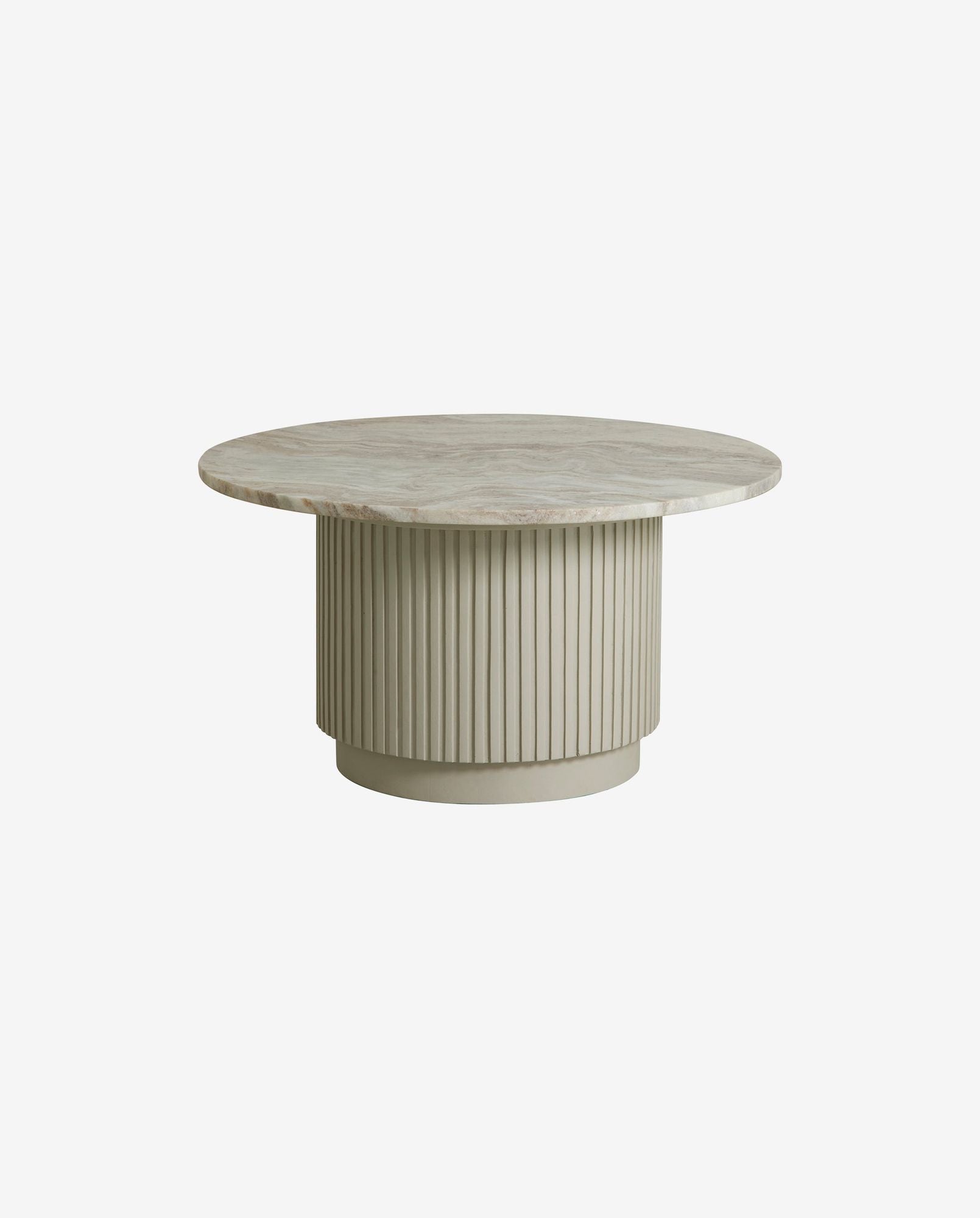 Couchtisch ERIE Ø75cm aus Marmor - Elfenbeinfarben-Couchtische-Nordal A/S-le canapé