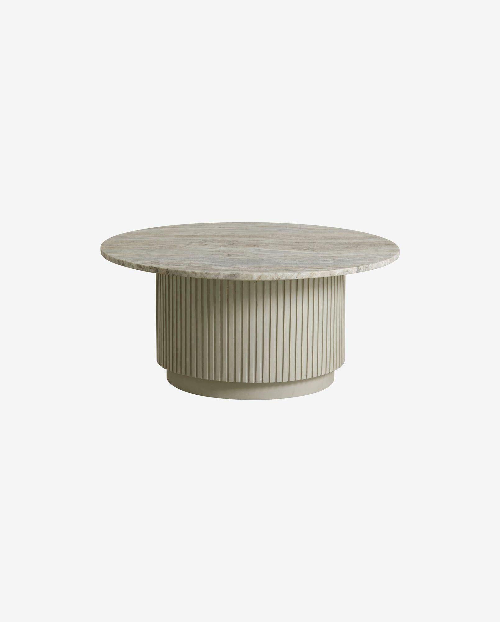 Couchtisch ERIE Ø90cm aus Marmor – Elfenbeinfarben-Couchtische-Nordal A/S-le canapé