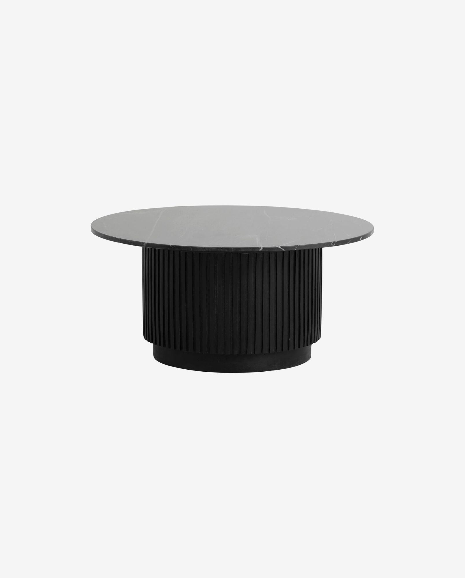Couchtisch ERIE Ø90cm aus Marmor - Schwarz-Couchtische-Nordal A/S-le canapé
