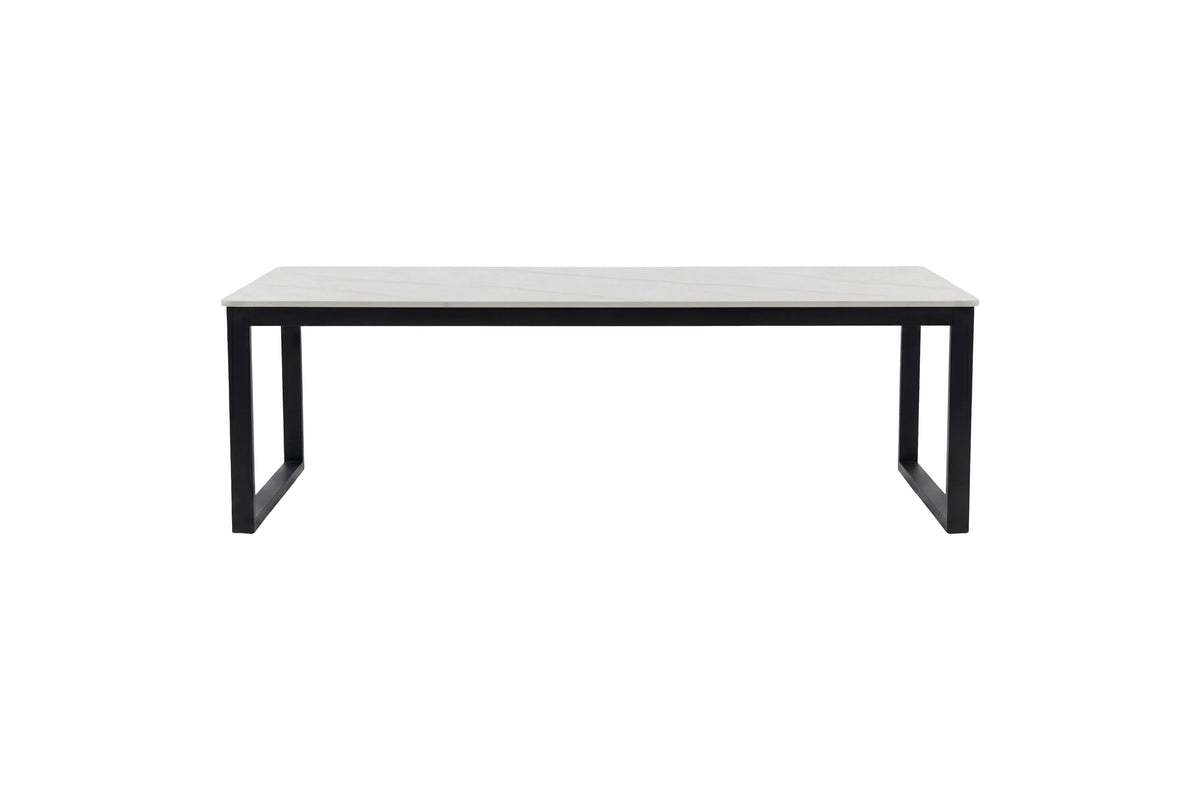 Couchtisch Estelle 120cm aus Stein - Weiß-Couchtische-Venture Home-le canapé