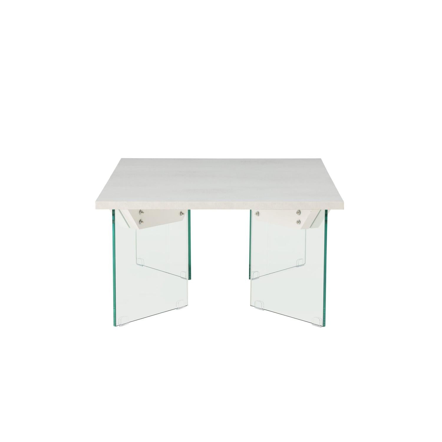 Couchtisch Ester 120cm - Glas & Betonoptik-Couchtische-Venture Home-le canapé