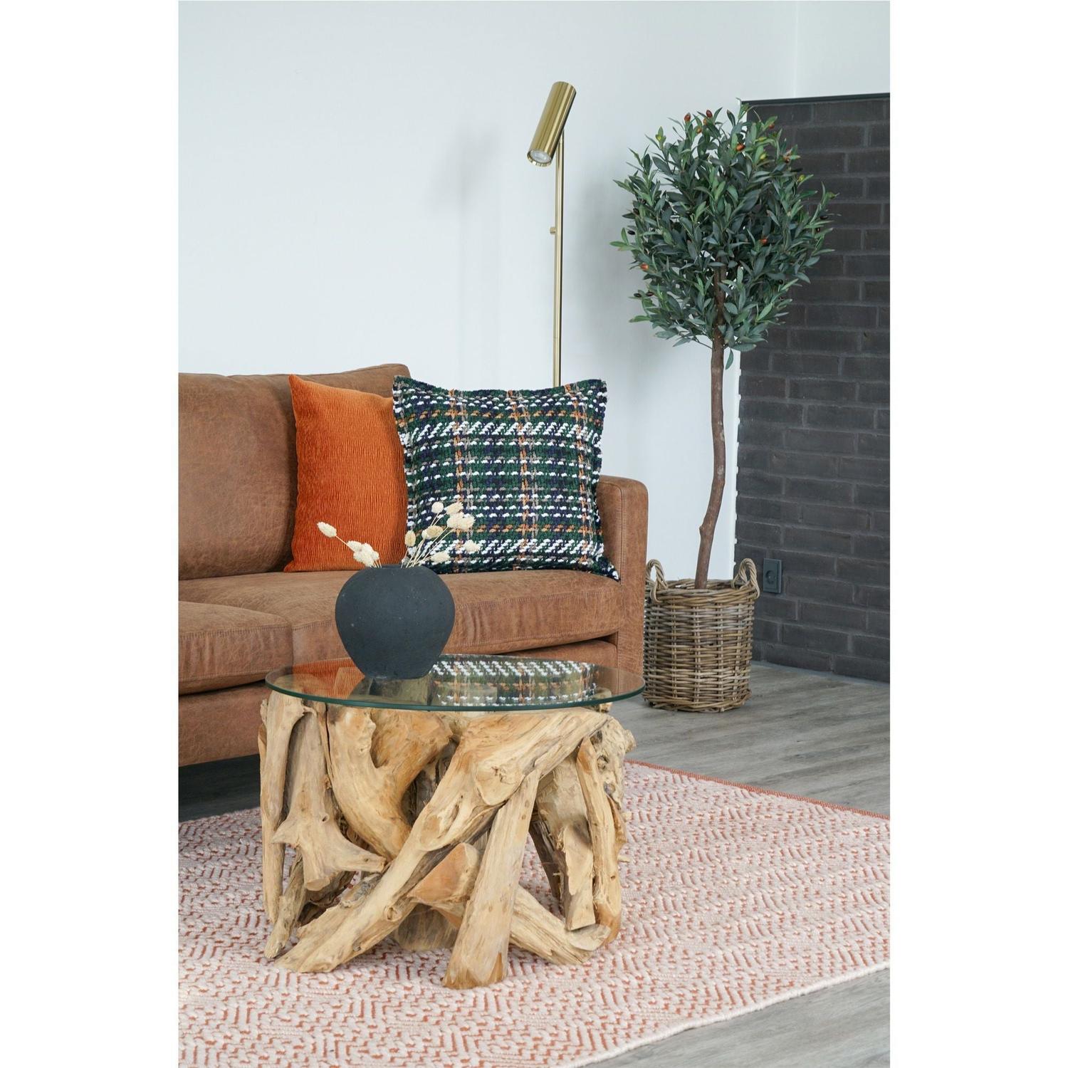 Couchtisch Grand Canyon Ø60cm aus Teak/Glas-Couchtisch-House Nordic-le canapé