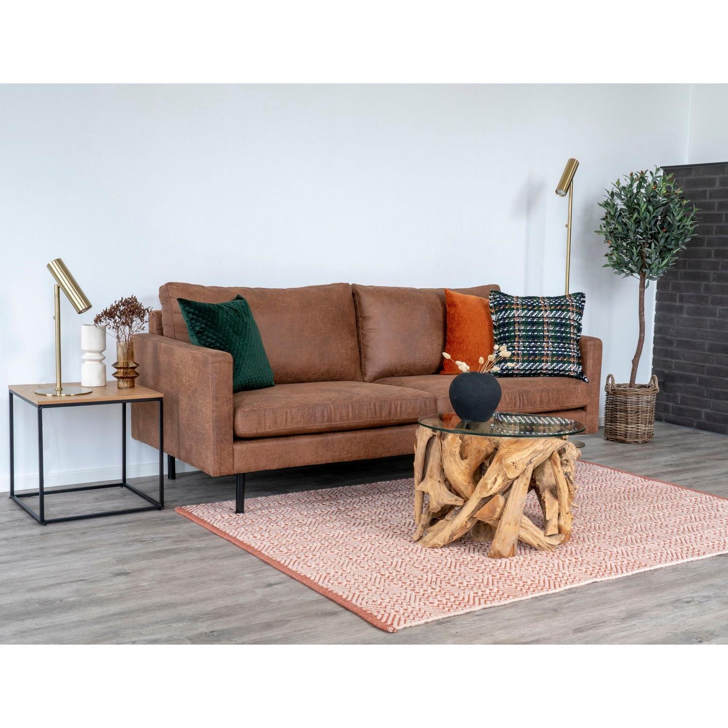 Couchtisch Grand Canyon Ø60cm aus Teak/Glas-Couchtisch-House Nordic-le canapé