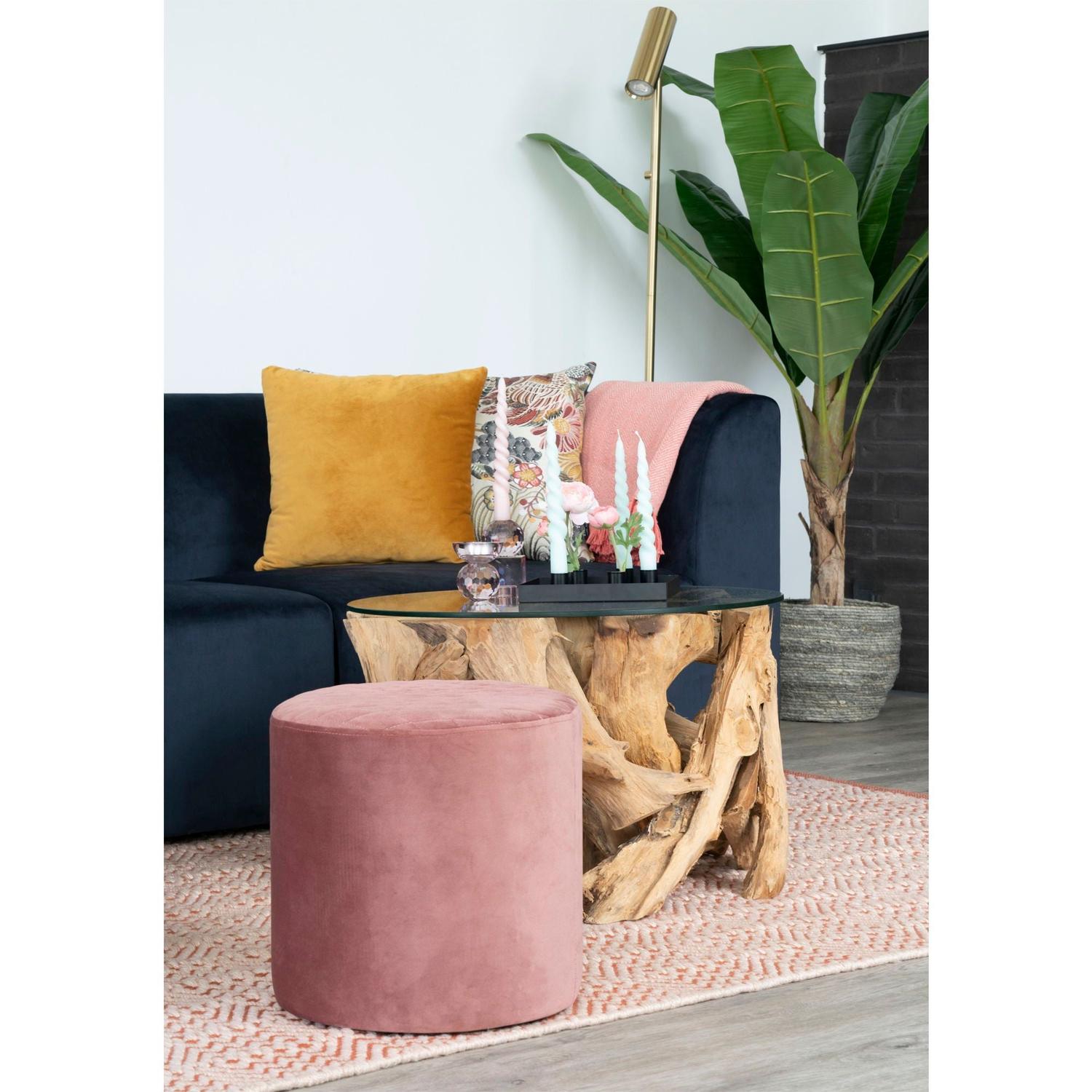 Couchtisch Grand Canyon Ø60cm aus Teak/Glas-Couchtisch-House Nordic-le canapé