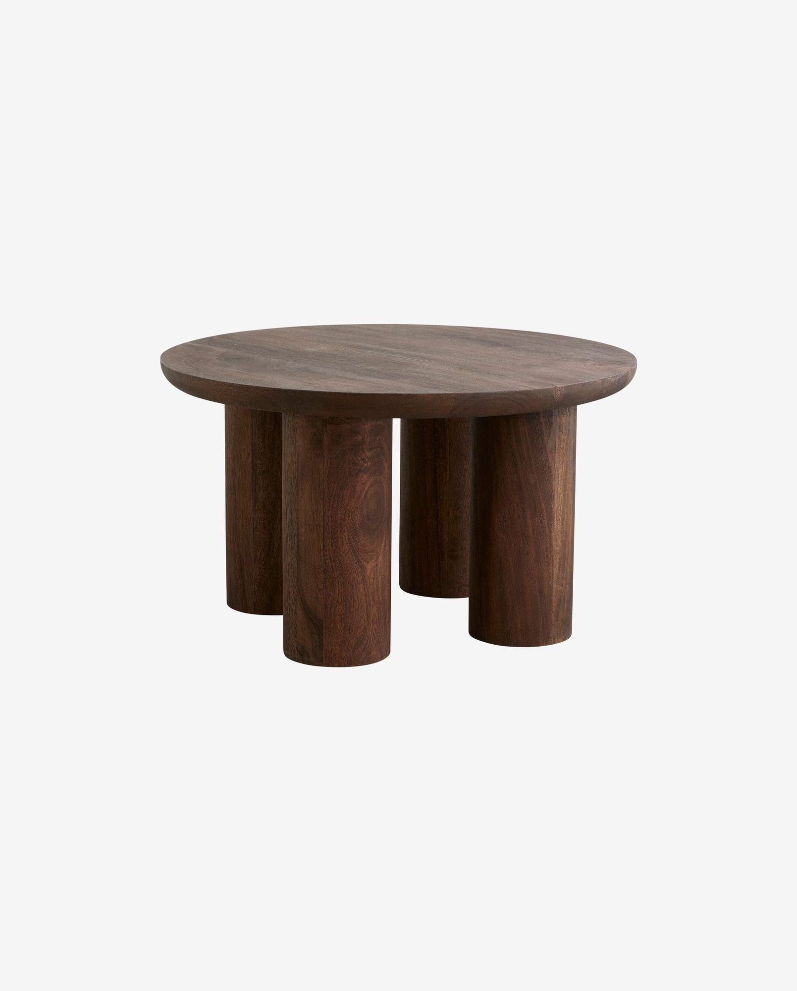 Couchtisch Helin aus Mangoholz Ø70cm - Dunkelbraun-Couchtische-Nordal A/S-le canapé