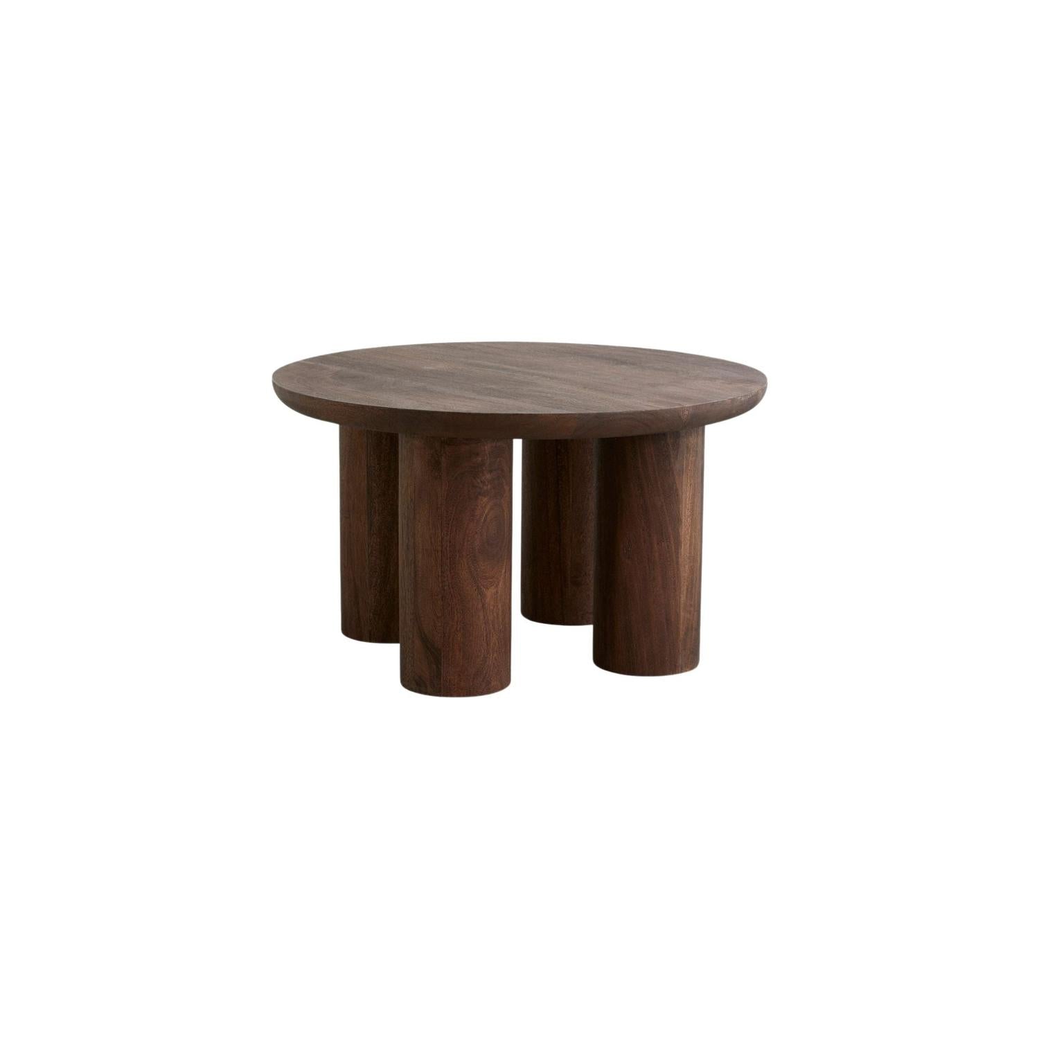 Couchtisch Helin aus Mangoholz Ø70cm - Dunkelbraun-Couchtische-Nordal A/S-le canapé