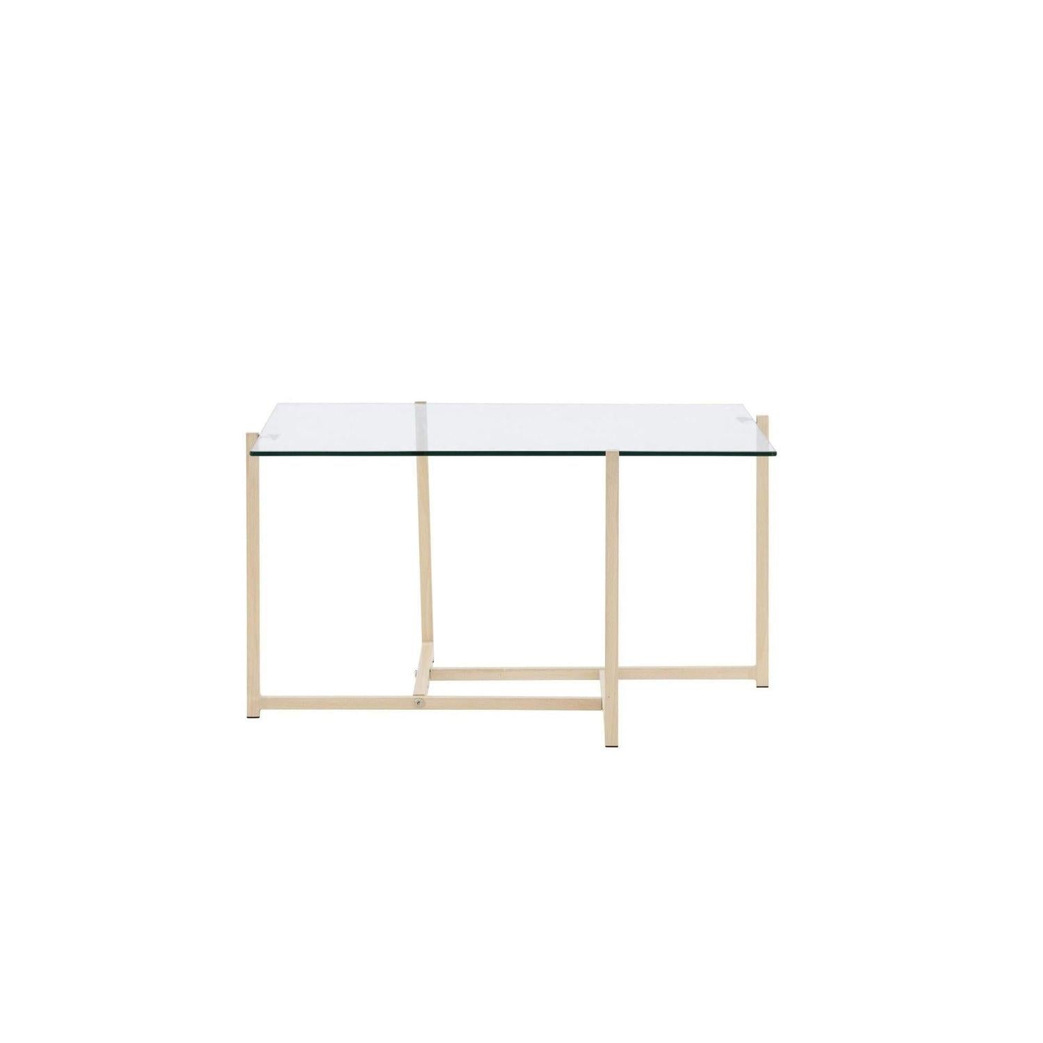 Couchtisch Hybrid 80cm aus Glas - Gold-Couchtisch-Venture Home-le canapé