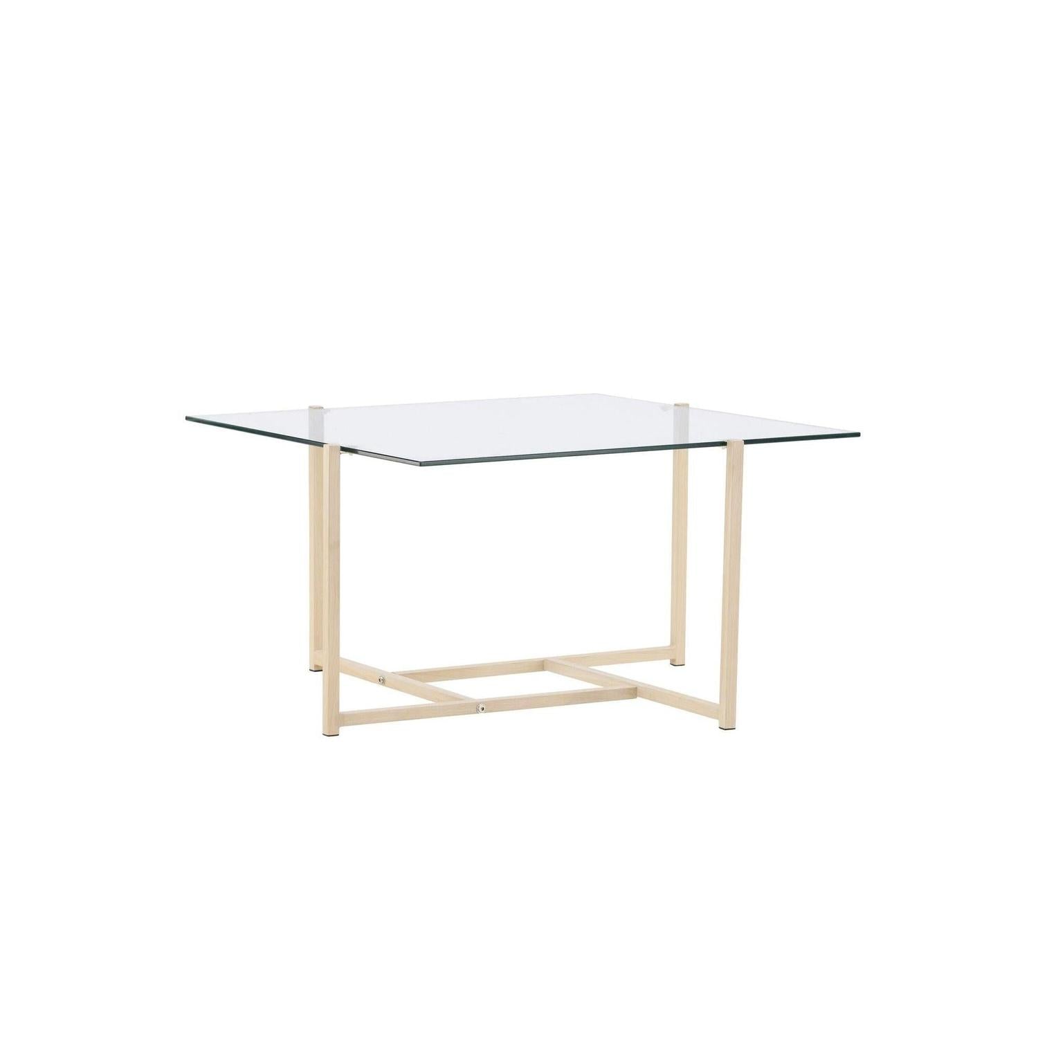 Couchtisch Hybrid 80cm aus Glas - Gold-Couchtisch-Venture Home-le canapé