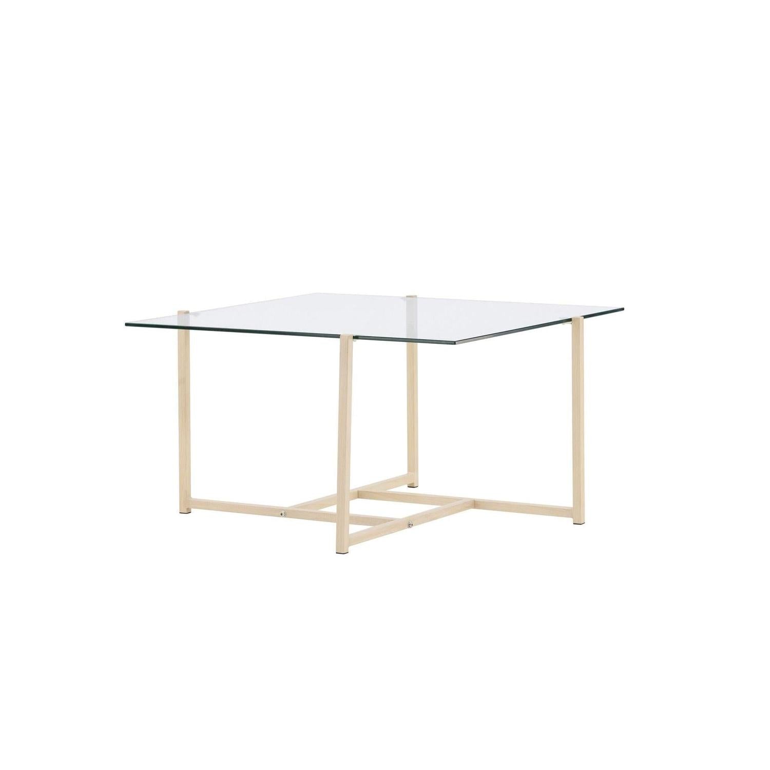 Couchtisch Hybrid 80cm aus Glas - Gold-Couchtisch-Venture Home-le canapé