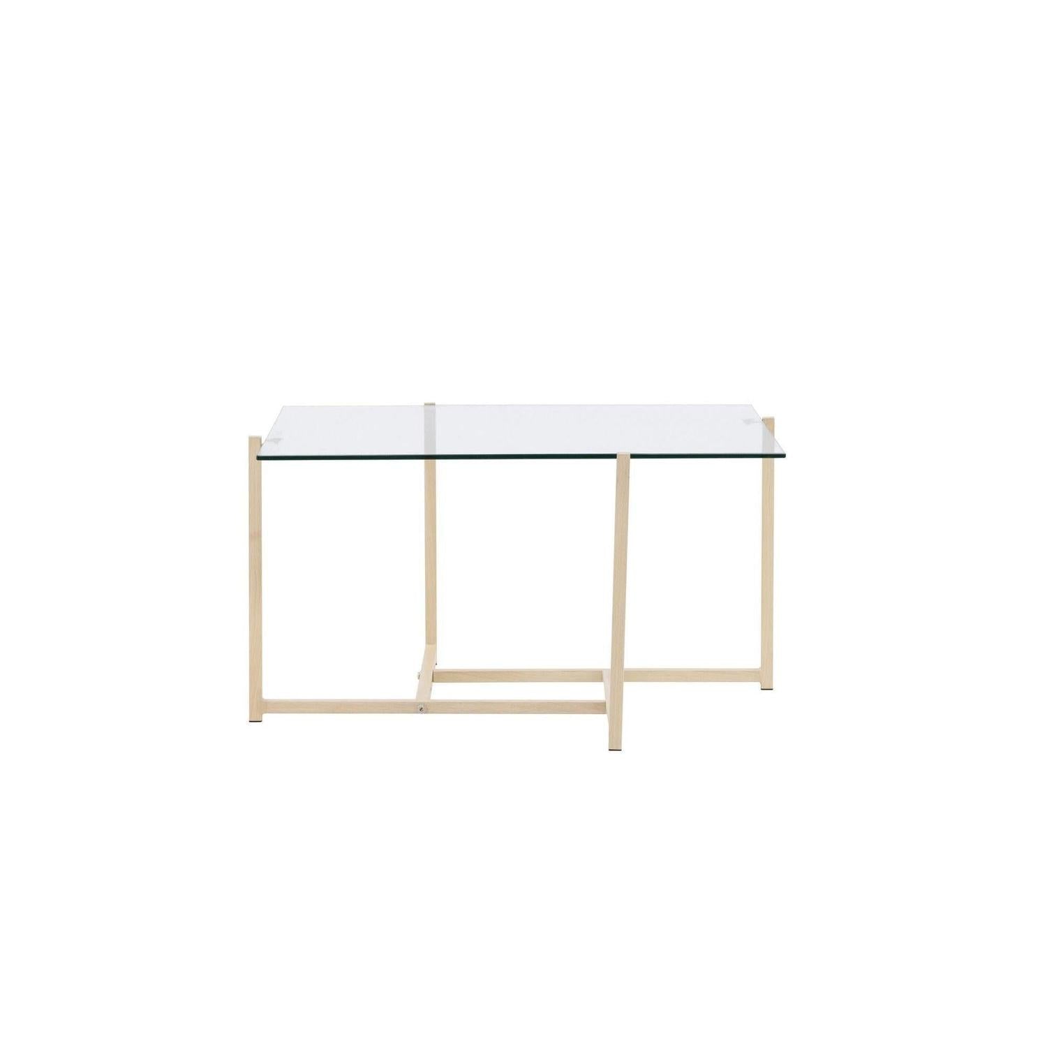 Couchtisch Hybrid 80cm aus Glas - Gold-Couchtisch-Venture Home-le canapé