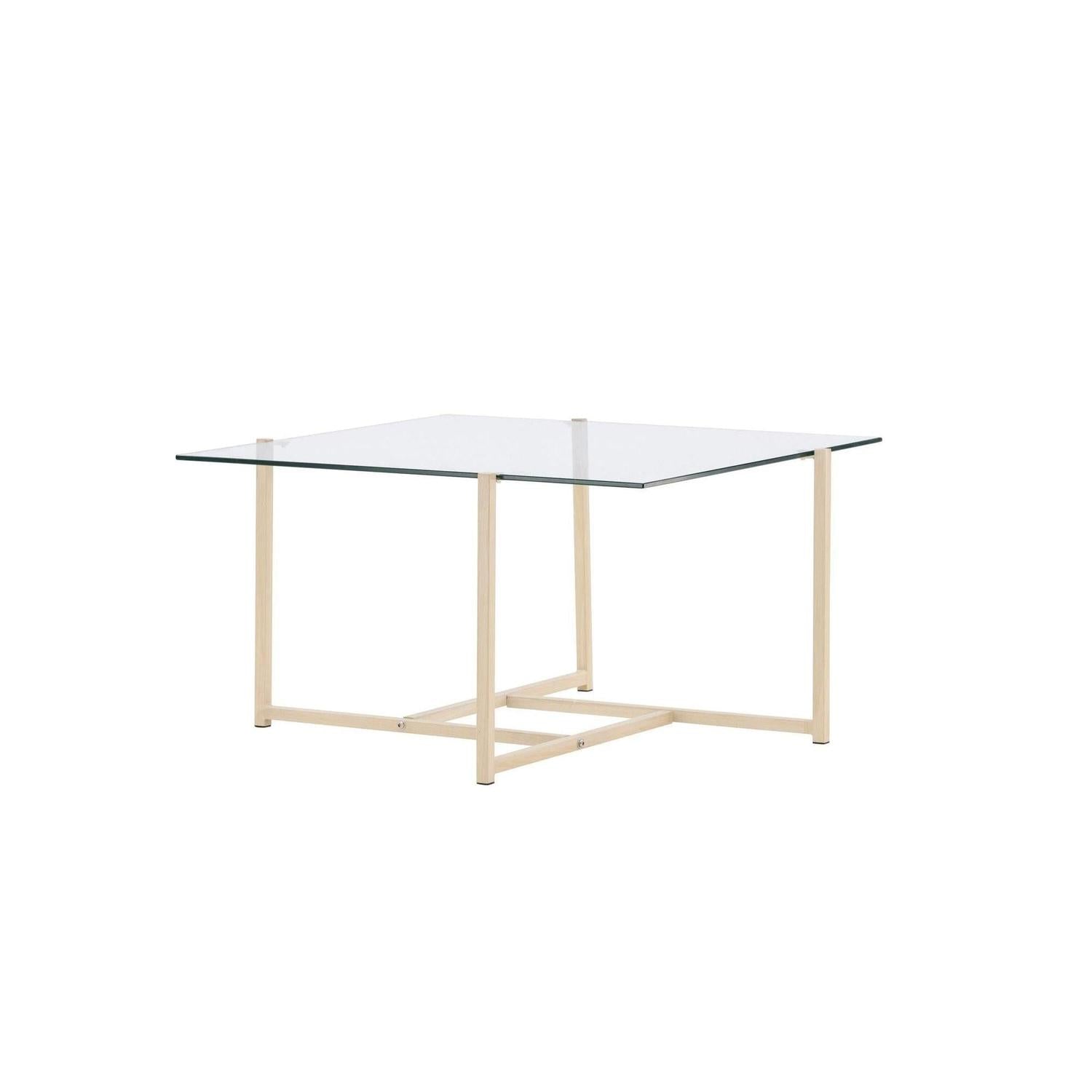Couchtisch Hybrid 80cm aus Glas - Gold-Couchtische-Venture Home-le canapé