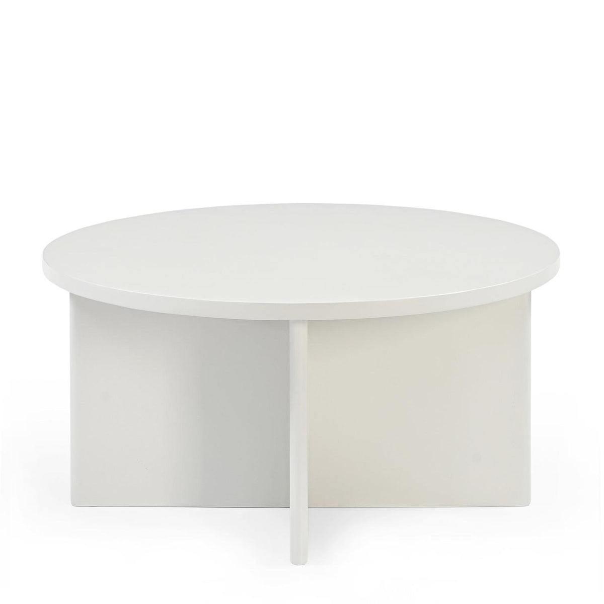 Couchtisch Jade 80cm aus Massivholz - Cremeweiß-Couchtische-Benoa-le canapé