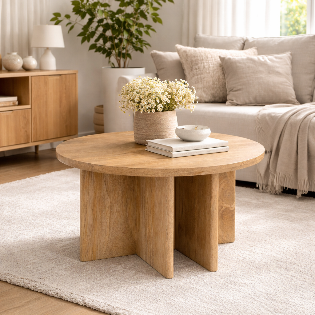 Couchtisch Jade Ø60cm - Hellbraun-Couchtische-Benoa-le canapé