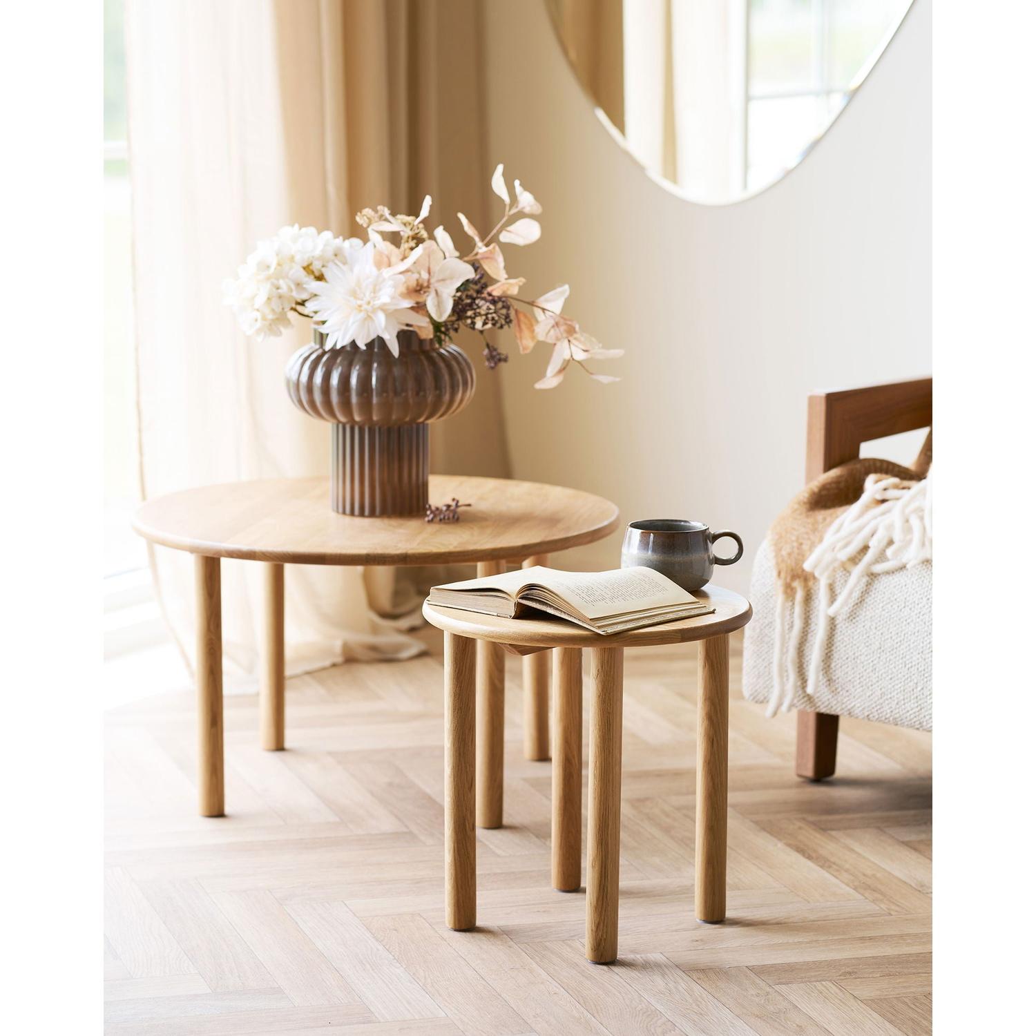 Couchtisch Jena aus Eichenholz Ø70cm - Hellbraun-Couchtische-House Nordic-le canapé