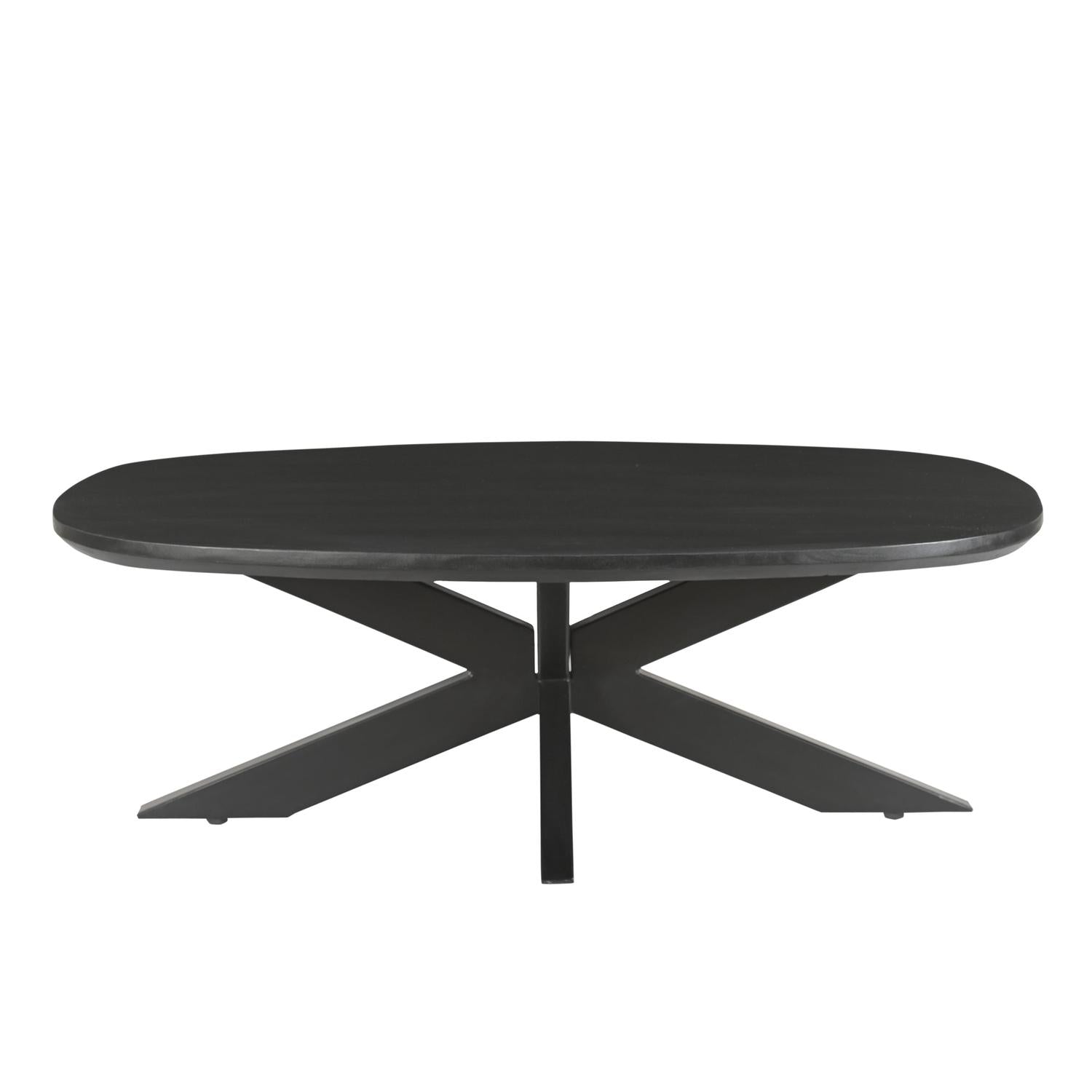 Couchtisch Jesper aus Mangoholz 120cm - Schwarz-Couchtische-Livingfurn-le canapé