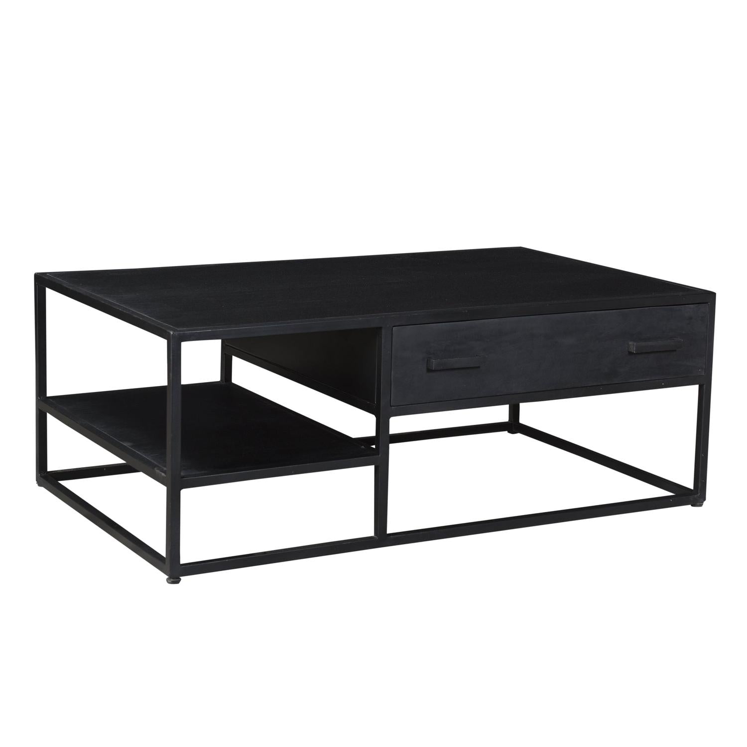 Couchtisch Kala aus Mangoholz 120*70cm - Schwarz-Couchtische-Livingfurn-le canapé