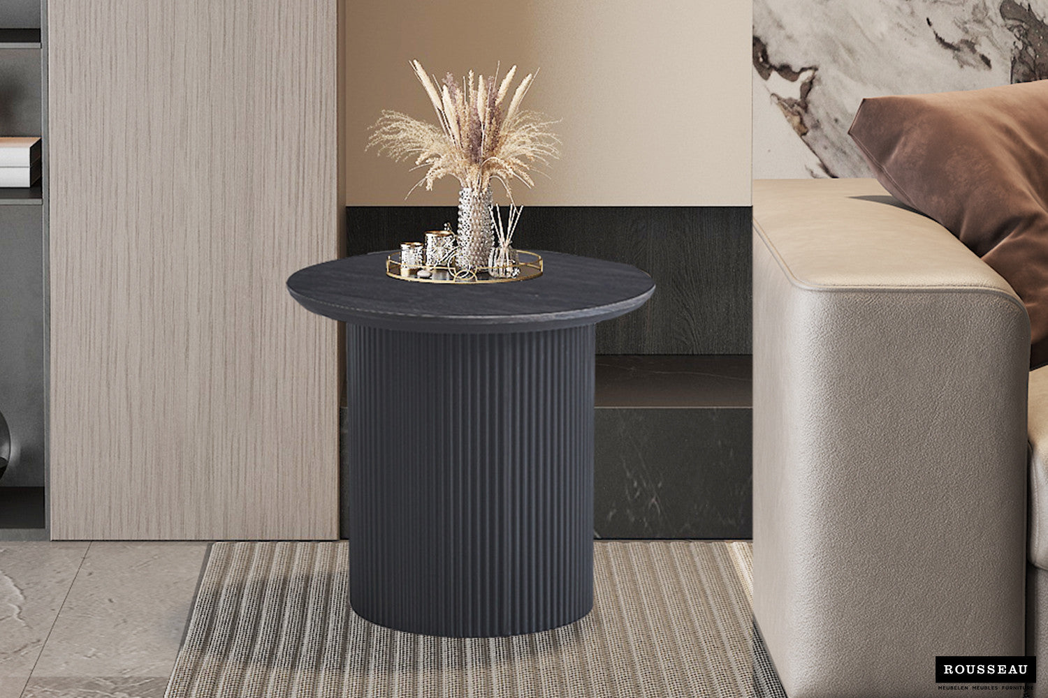Couchtisch Lagos Ø50cm - Dunkelbraun-Couchtisch-Rousseau-le canapé