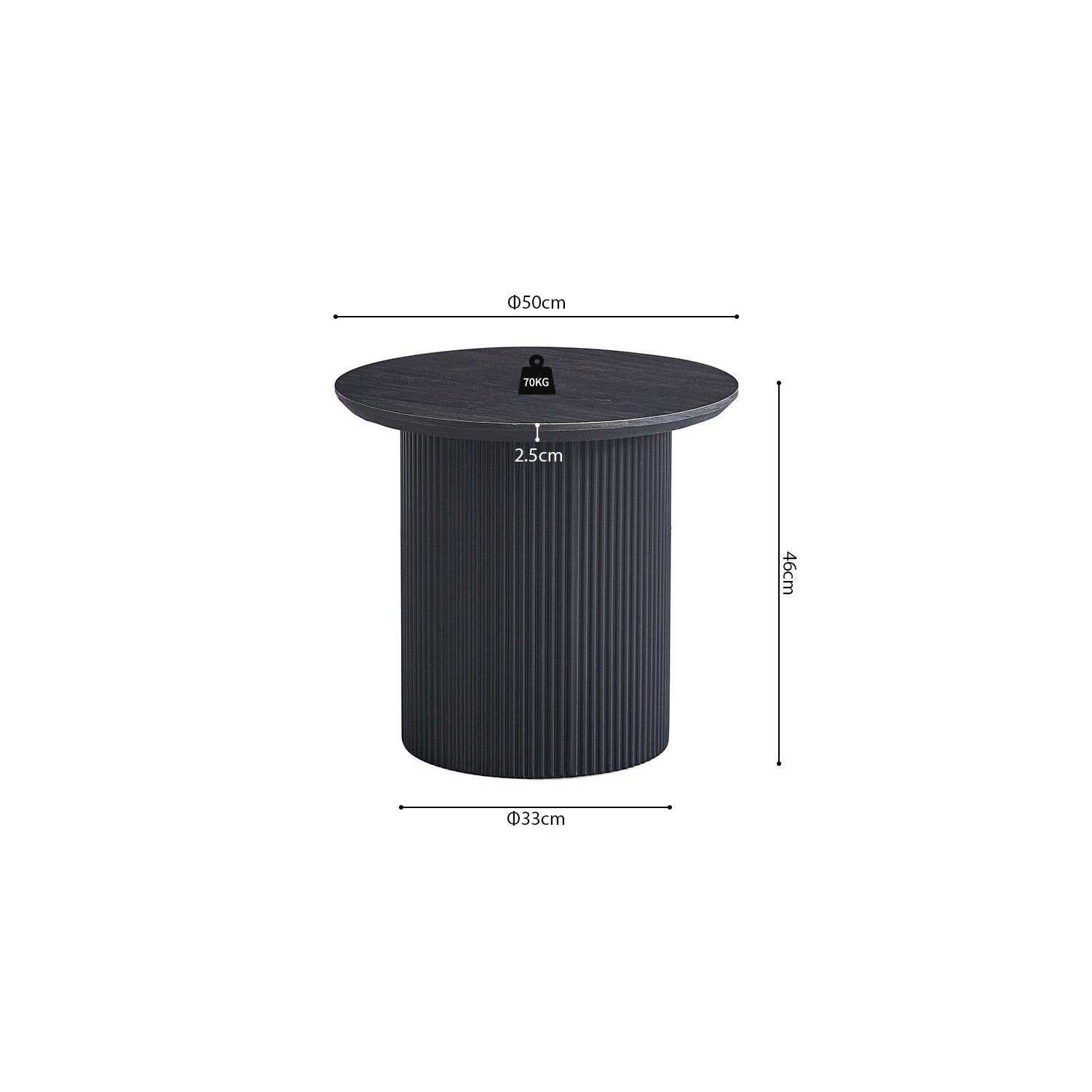 Couchtisch Lagos Ø50cm - Dunkelbraun-Couchtisch-Rousseau-le canapé