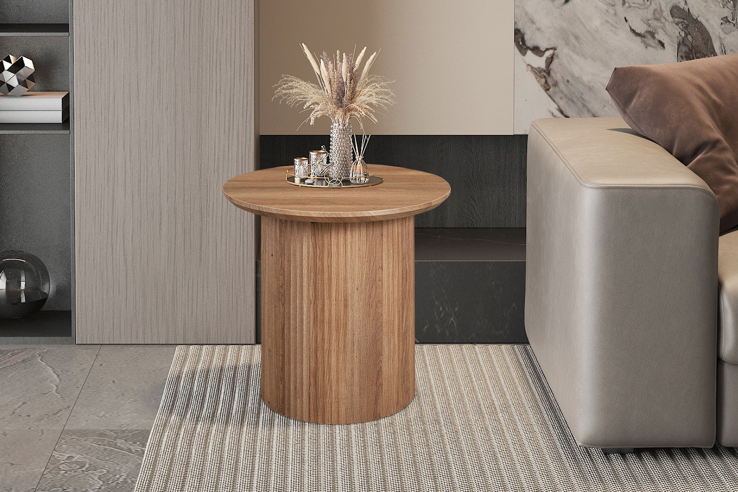 Couchtisch Lagos Ø50cm - Hellbraun-Couchtisch-Rousseau-le canapé