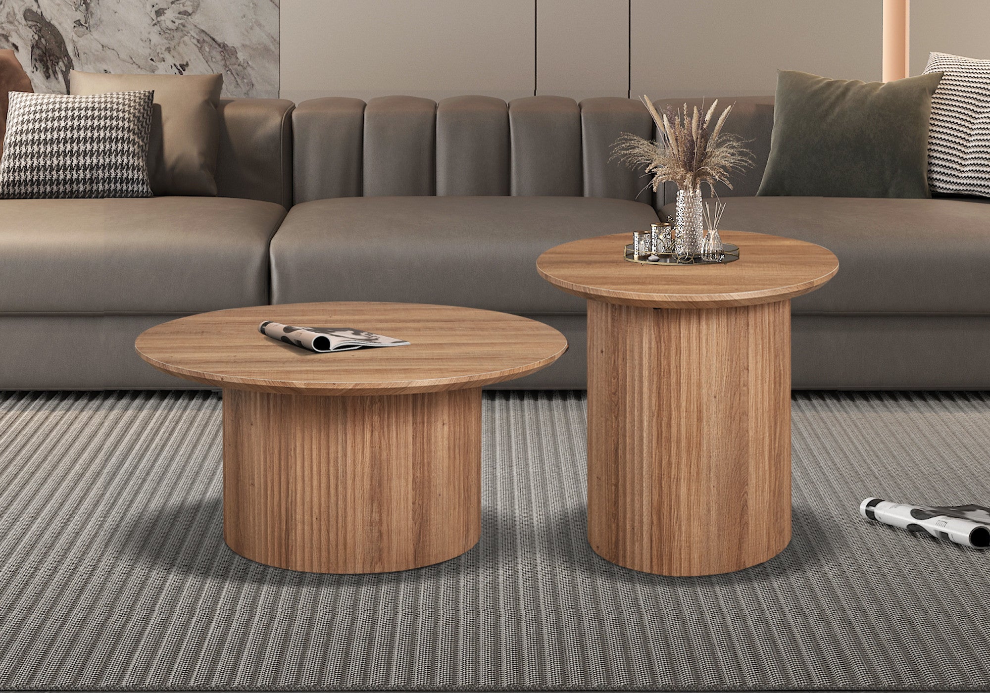 Couchtisch Lagos Ø50cm - Hellbraun-Couchtisch-Rousseau-le canapé
