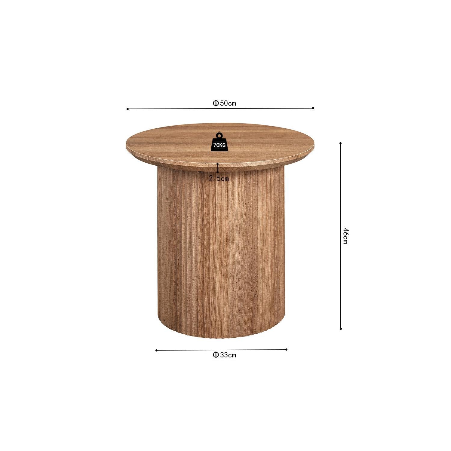 Couchtisch Lagos Ø50cm - Hellbraun-Couchtisch-Rousseau-le canapé