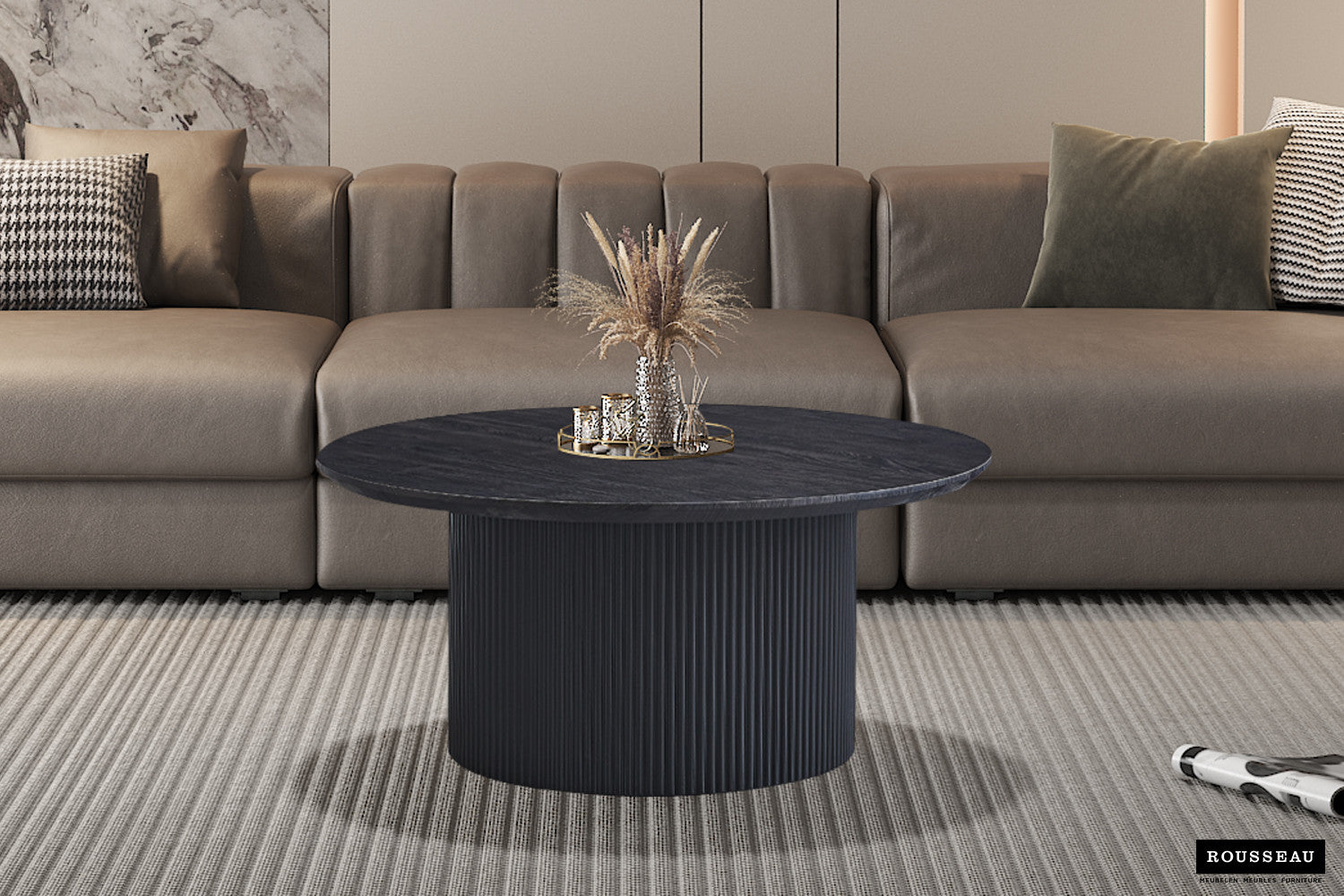 Couchtisch Lagos Ø80cm - Dunkelbraun-Couchtisch-Rousseau-le canapé