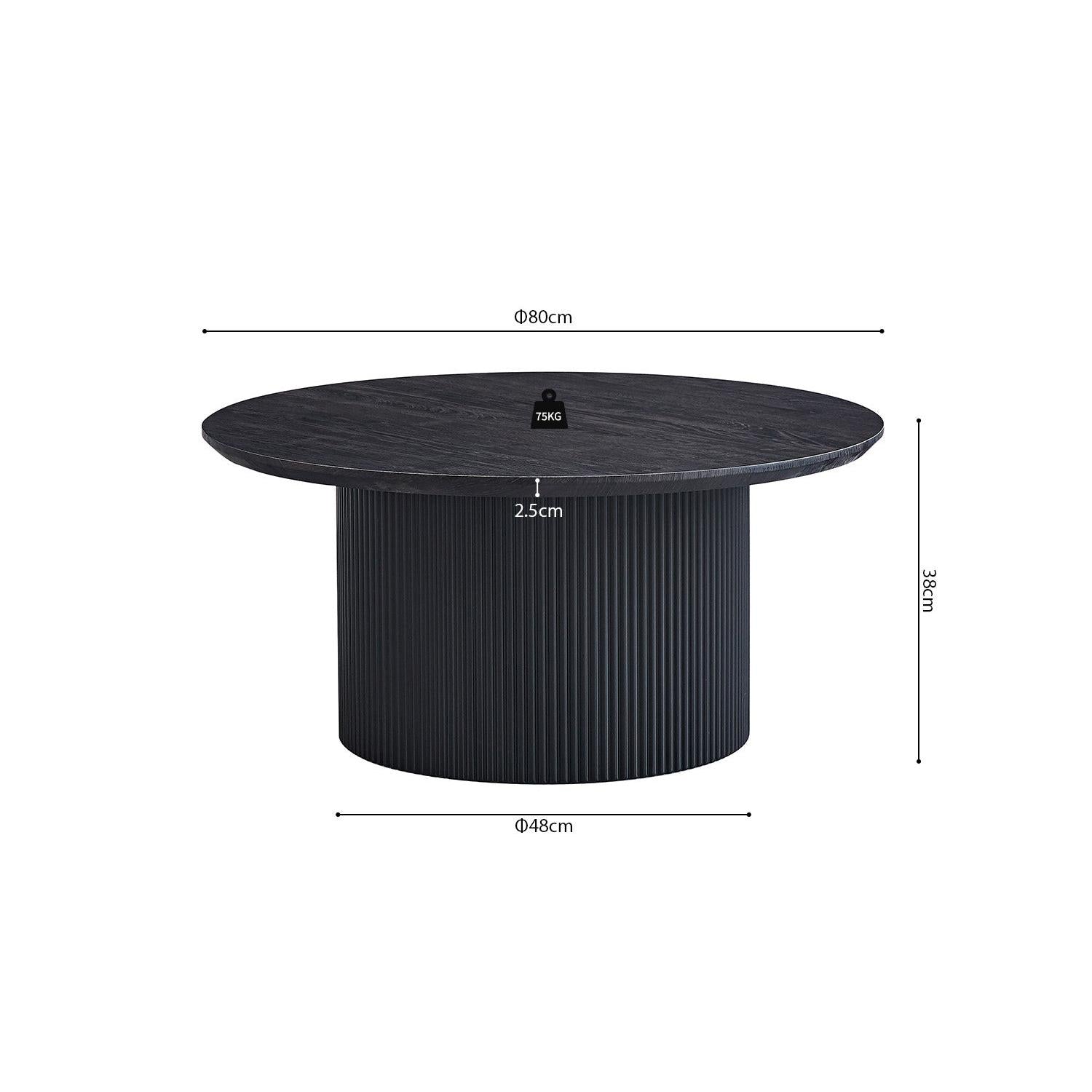 Couchtisch Lagos Ø80cm - Dunkelbraun-Couchtisch-Rousseau-le canapé