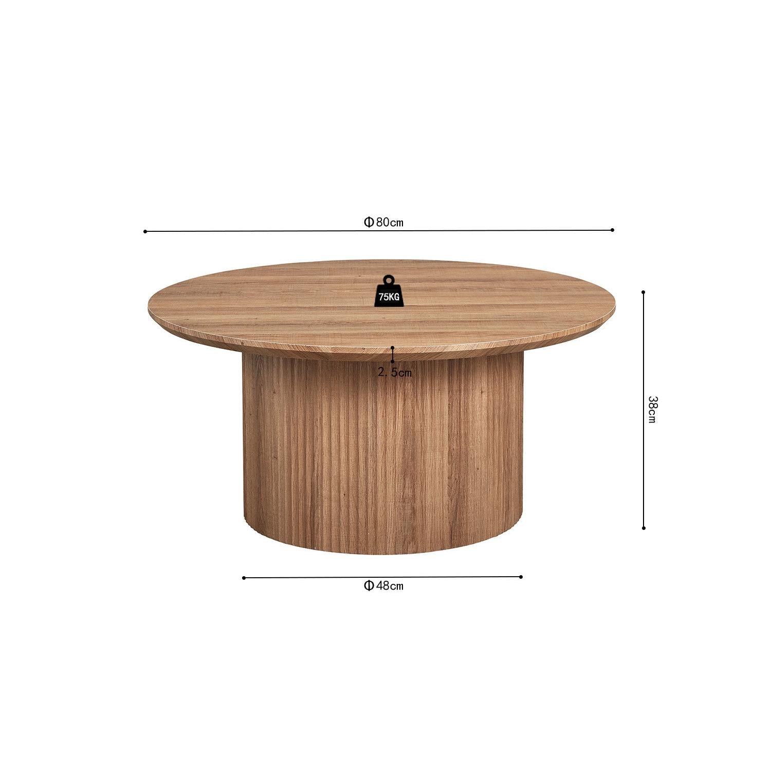 Couchtisch Lagos Ø80cm - Hellbraun-Couchtisch-Rousseau-le canapé