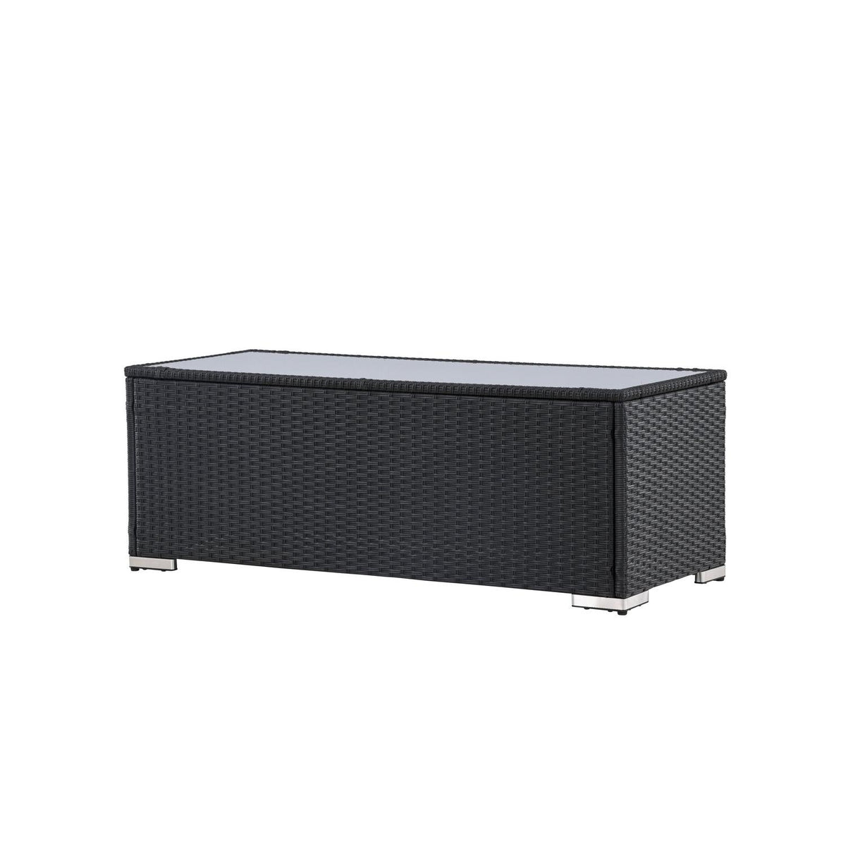 Couchtisch London 120cm aus Polyrattan - Schwarz-Loungetische-Venture Home-le canapé