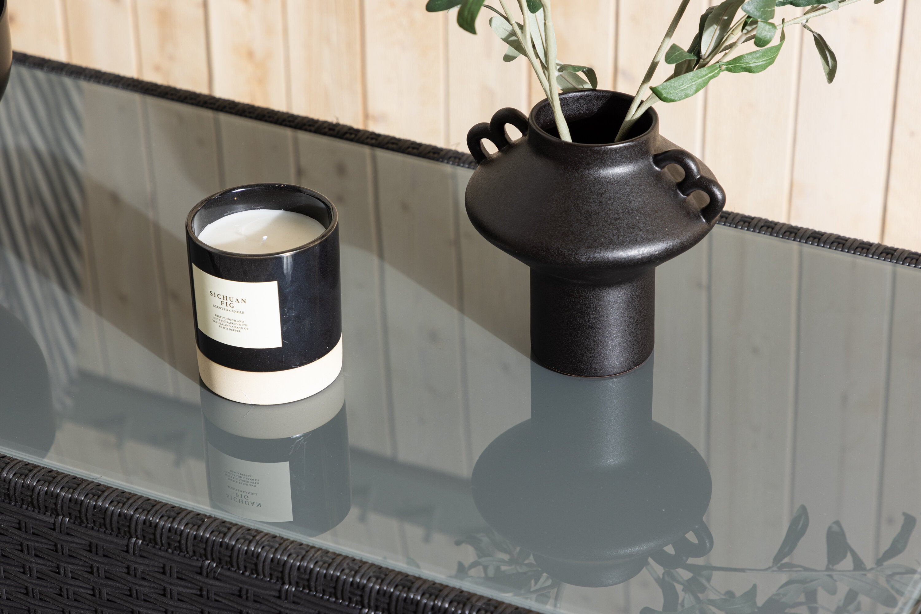 Couchtisch London 120cm aus Polyrattan - Schwarz-Loungetische-Venture Home-le canapé