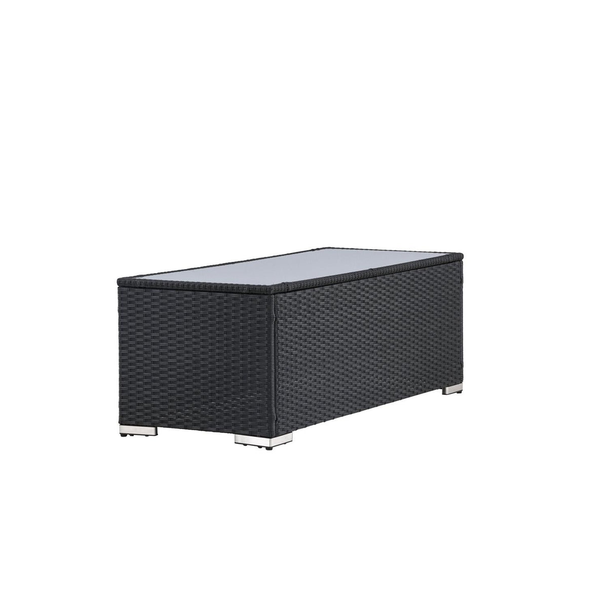 Couchtisch London 120cm aus Polyrattan - Schwarz-Loungetische-Venture Home-le canapé