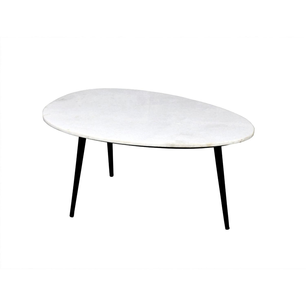 Couchtisch Luca Ø70cm aus Stein - Weiß-Couchtische-Livingfurn-le canapé