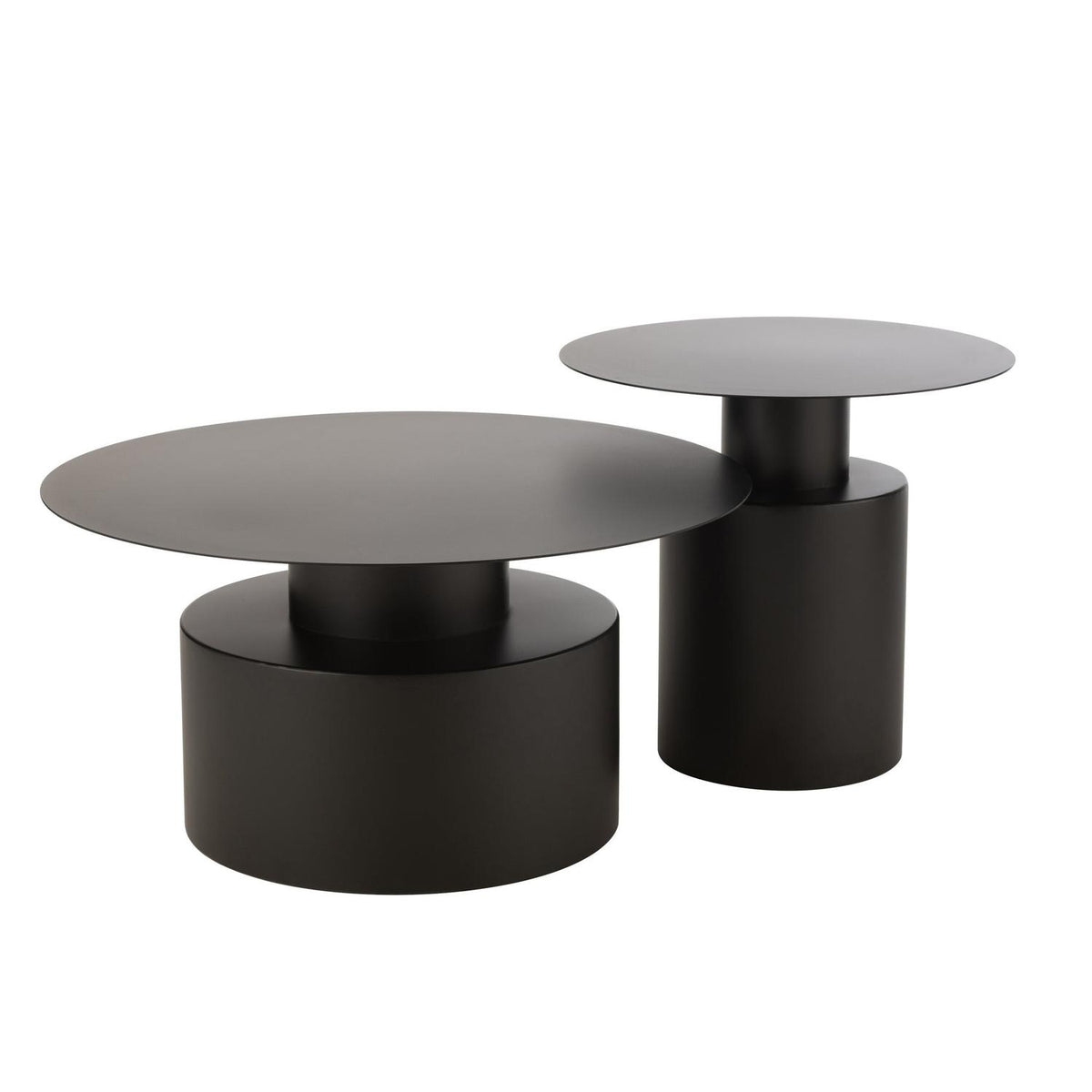 Couchtisch Ludwig 80cm aus Metall - Schwarz-Couchtische-J-Line-le canapé