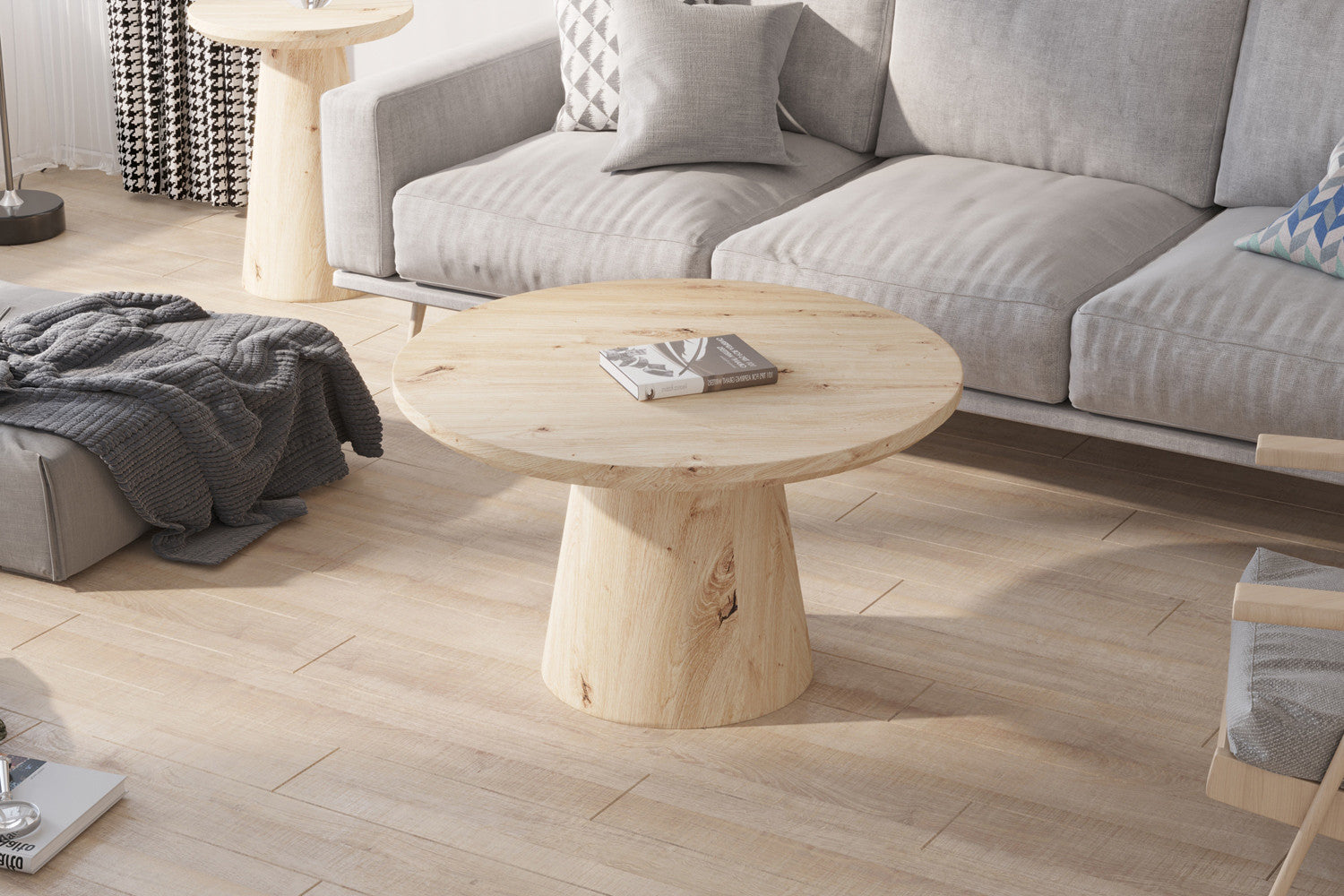 Couchtisch Lukas Ø80cm - Eiche Hell Dekor-Couchtisch-Rousseau-le canapé