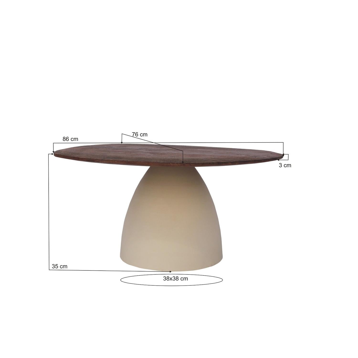 Couchtisch Marron aus Mangoholz - Braun-Couchtische-Livingfurn-le canapé