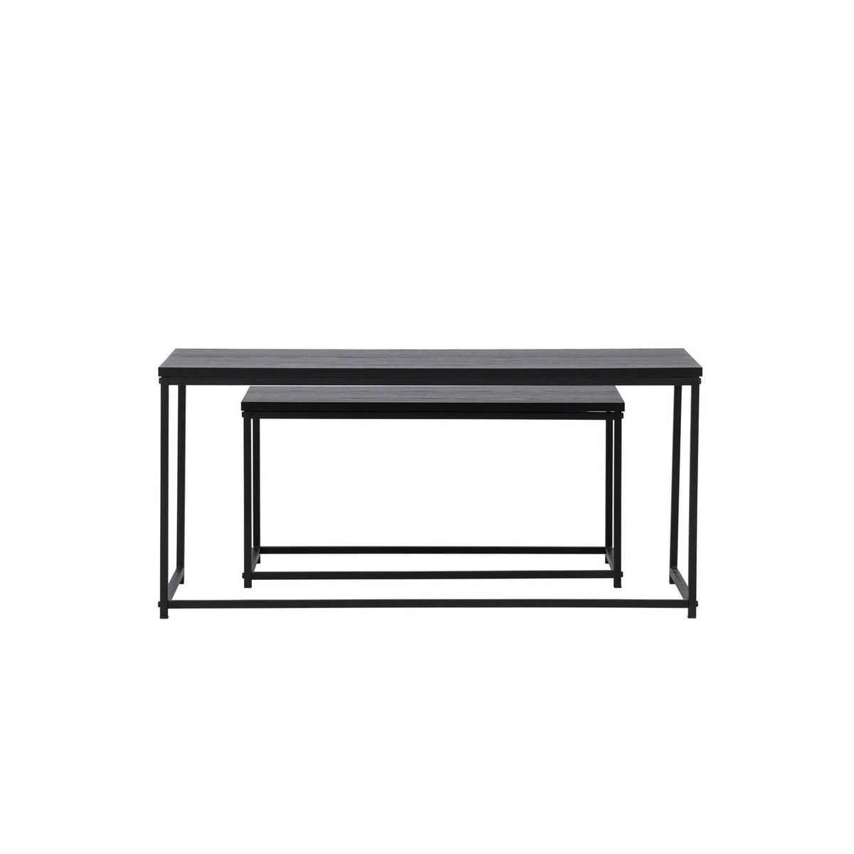 Couchtisch Metall 100cm mit Metallbeinen - Schwarz-Couchtische-Venture Home-le canapé