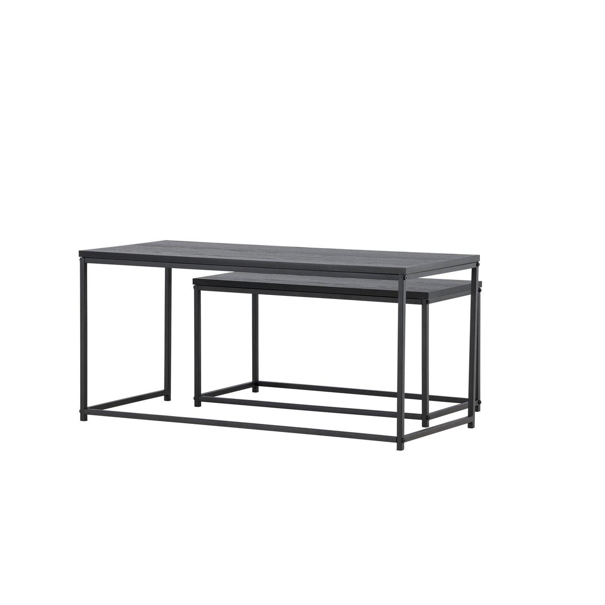 Couchtisch Metall 100cm mit Metallbeinen - Schwarz-Couchtische-Venture Home-le canapé