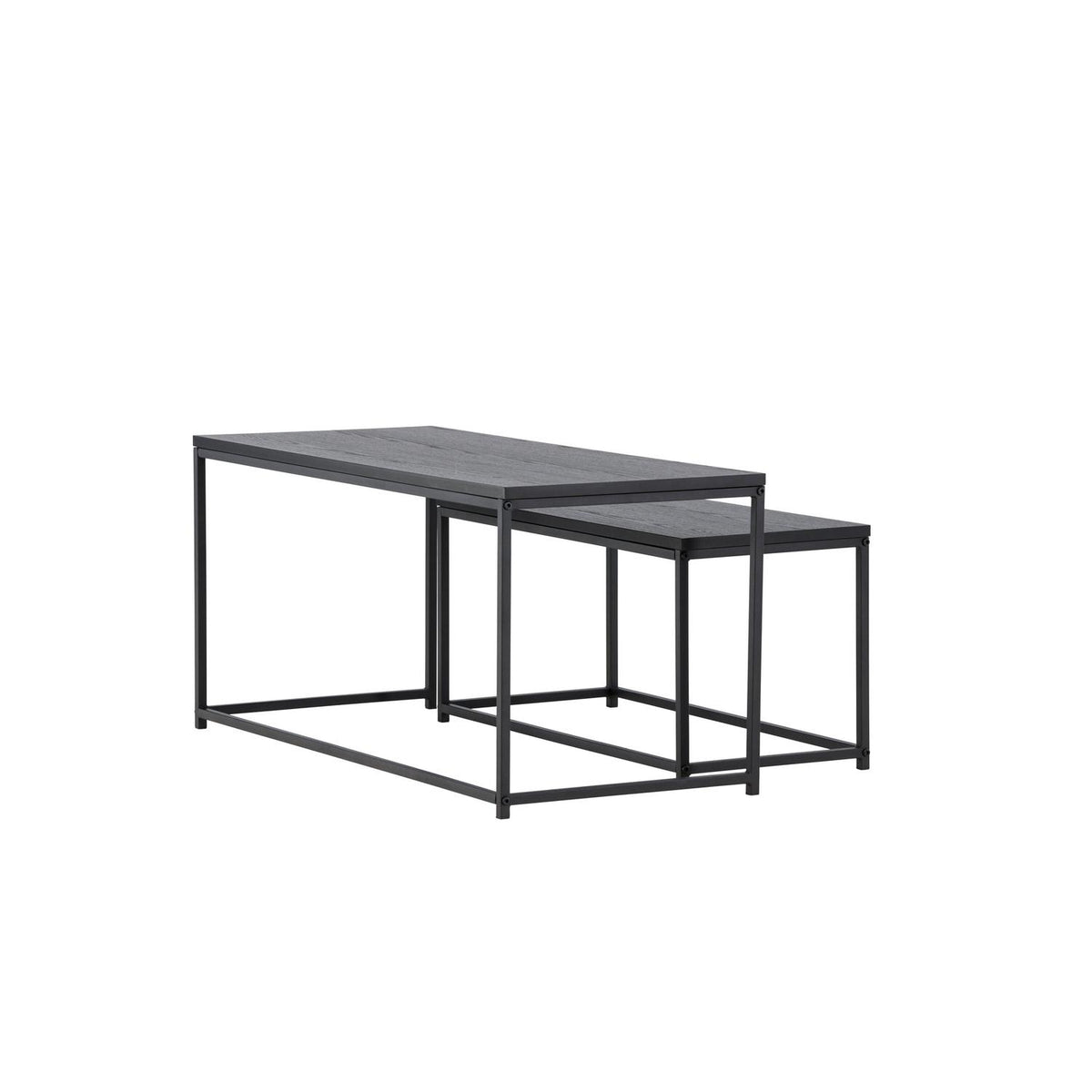 Couchtisch Metall 100cm mit Metallbeinen - Schwarz-Couchtische-Venture Home-le canapé