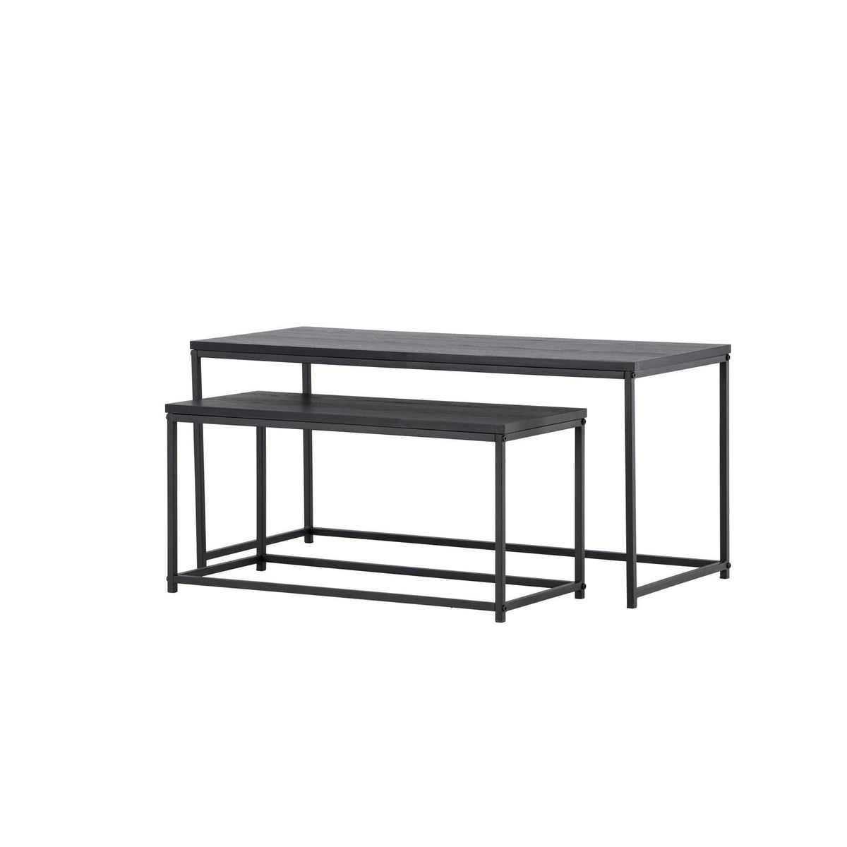 Couchtisch Metall 100cm mit Metallbeinen - Schwarz-Couchtische-Venture Home-le canapé