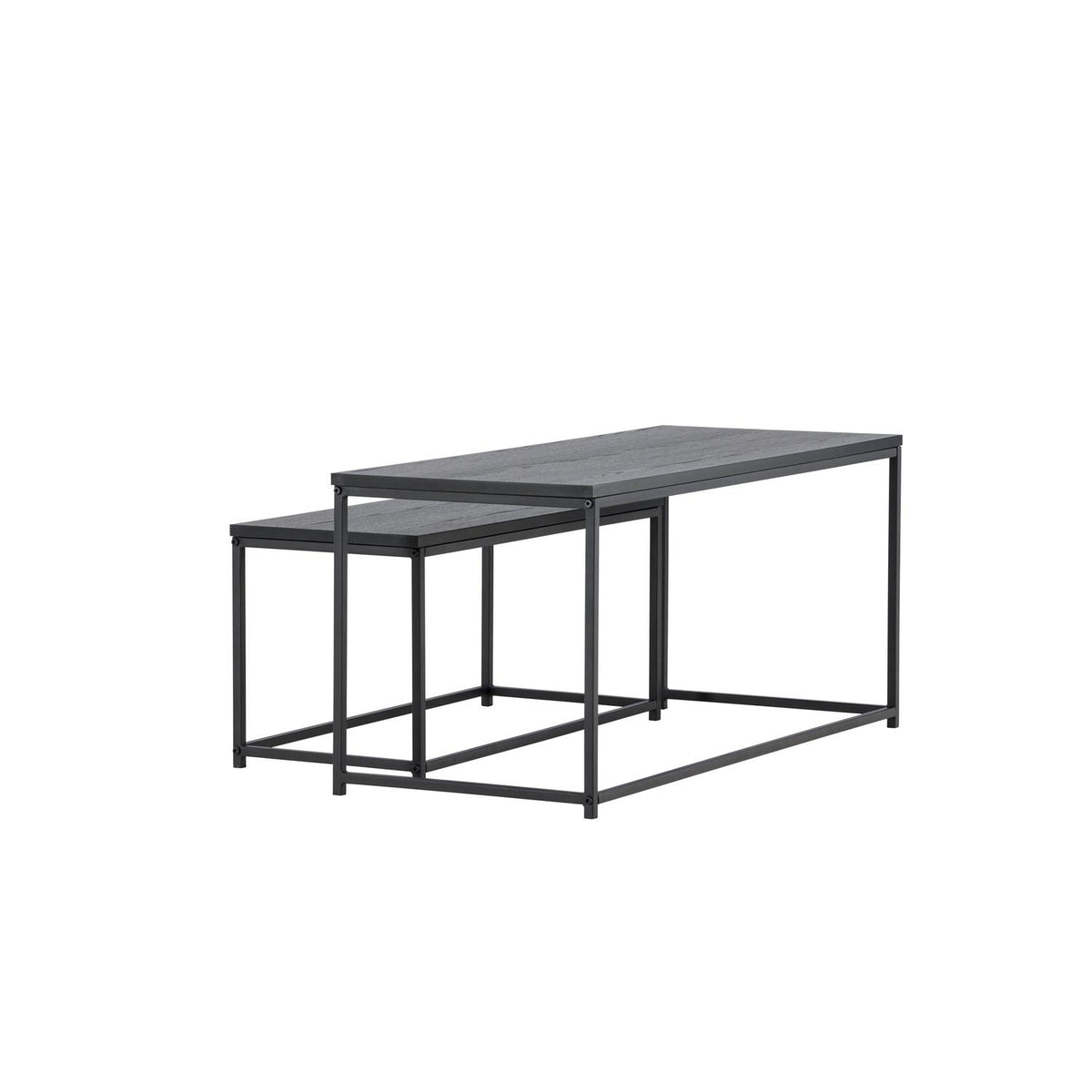 Couchtisch Metall 100cm mit Metallbeinen - Schwarz-Couchtische-Venture Home-le canapé