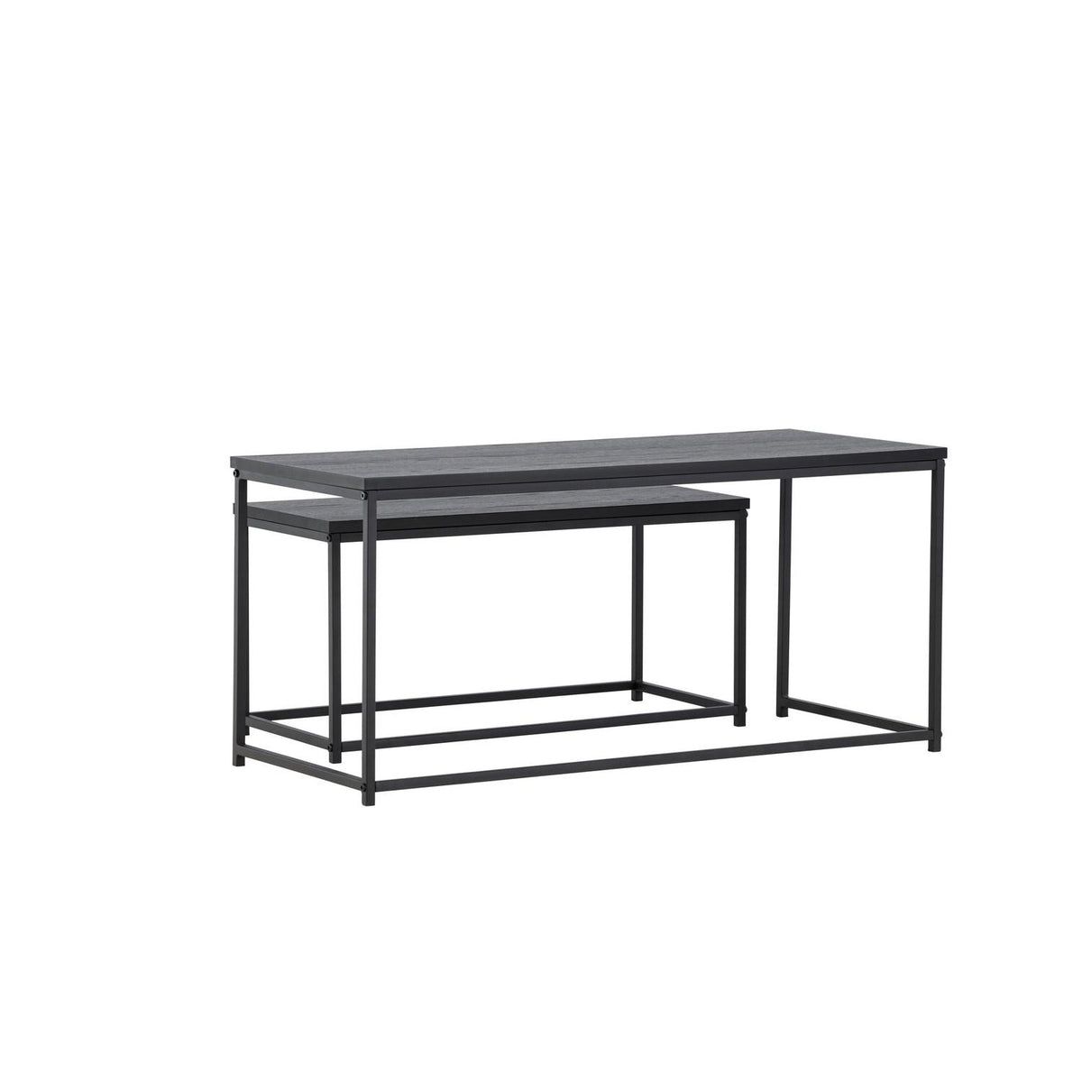 Couchtisch Metall 100cm mit Metallbeinen - Schwarz-Couchtische-Venture Home-le canapé