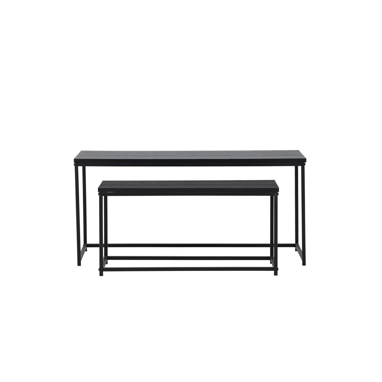 Couchtisch Metall 100cm mit Metallbeinen - Schwarz-Couchtische-Venture Home-le canapé
